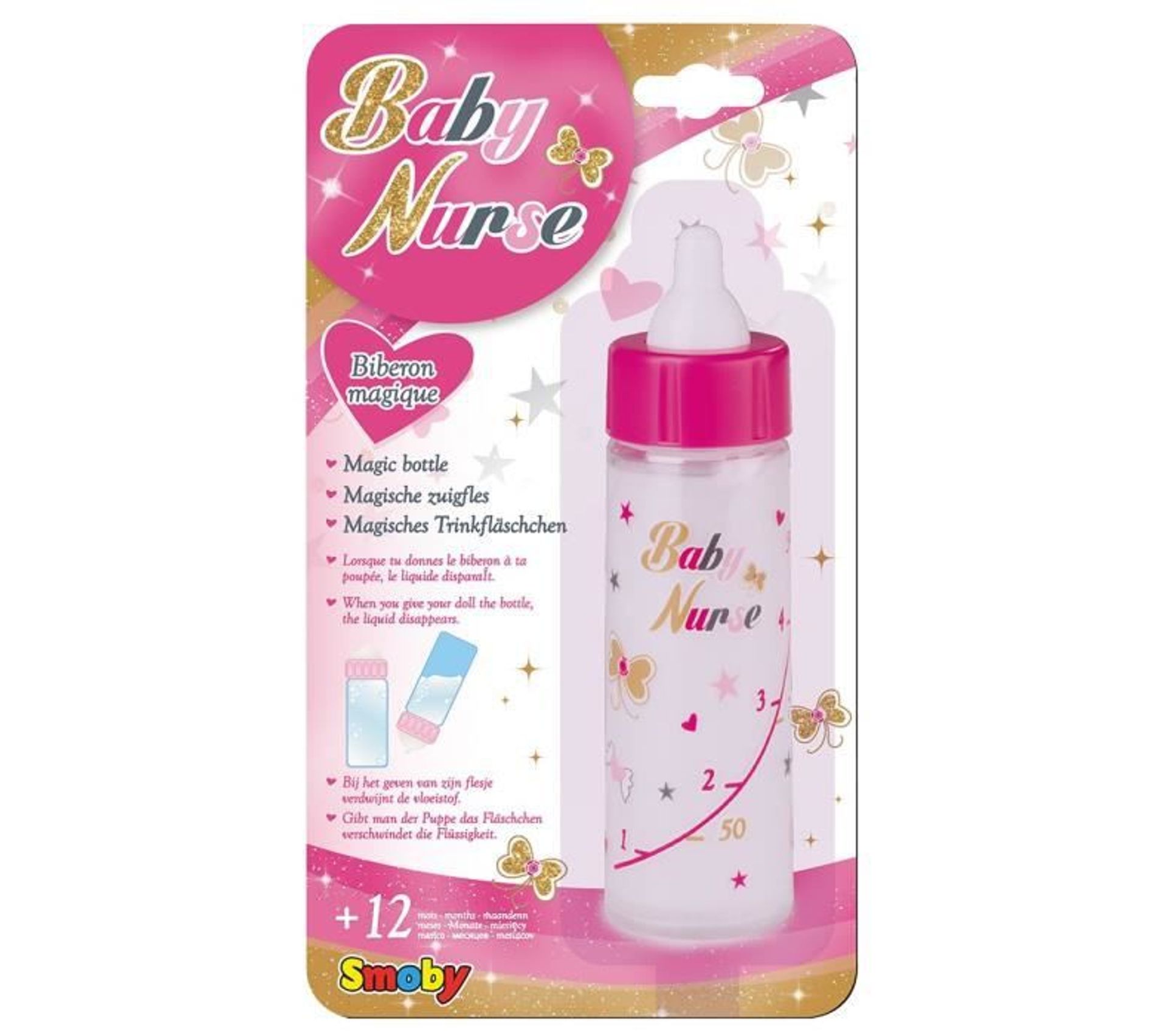 Biberon Magique SMOBY Baby Nurse - Pour Poupée, Effet Boisson Réaliste | Enfant Dès 12 Mois