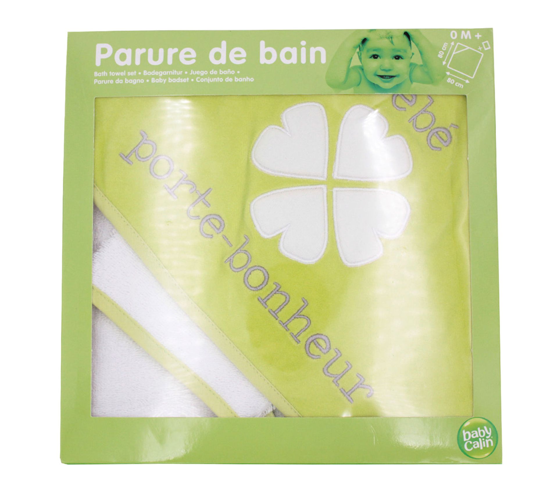 Cape De Bain Bébé Renard 80x80 Cm | Coton Doux Avec Capuche Brodée, Serviette Sortie De Bain Pratique
