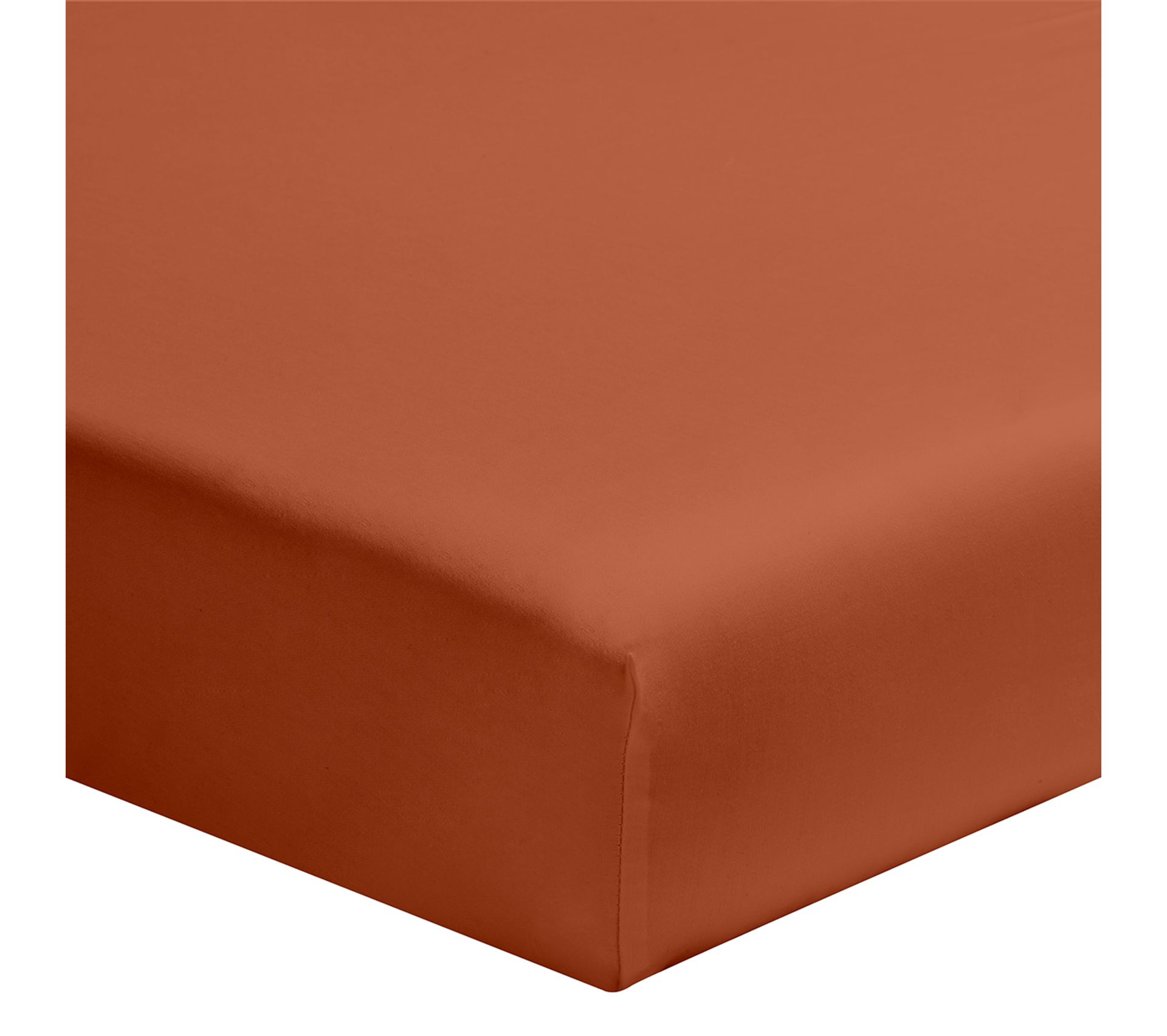 Drap Housse Uni En Coton Terracotta 90x190 Drap Housse But