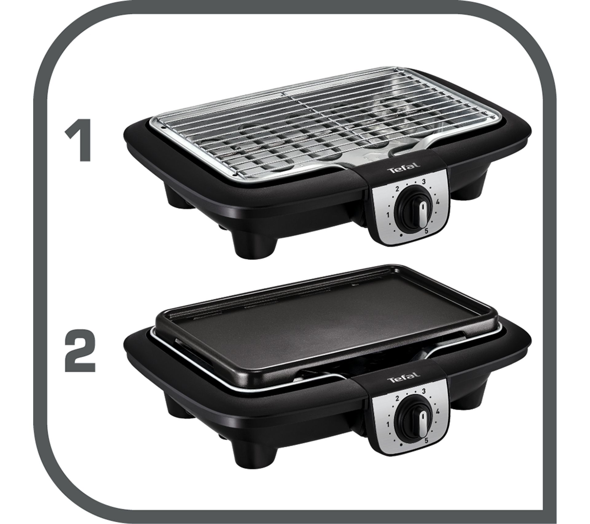 Barbecue électrique sur pied TEFAL BG931812 Easy Grill 2 en 1