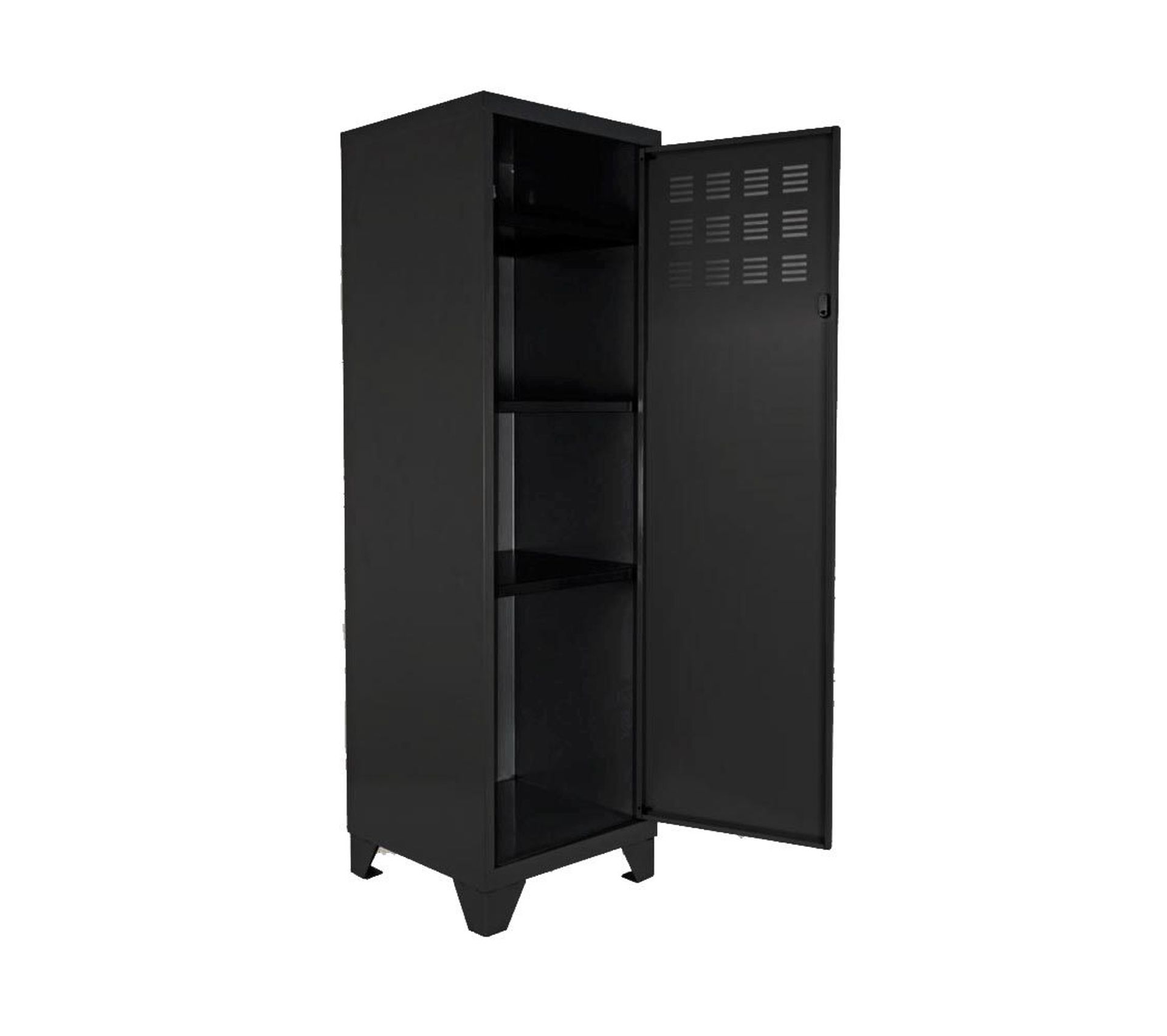 Armoire De Rangement Métal 1 Porte Noir Armoire et caisson de bureau BUT