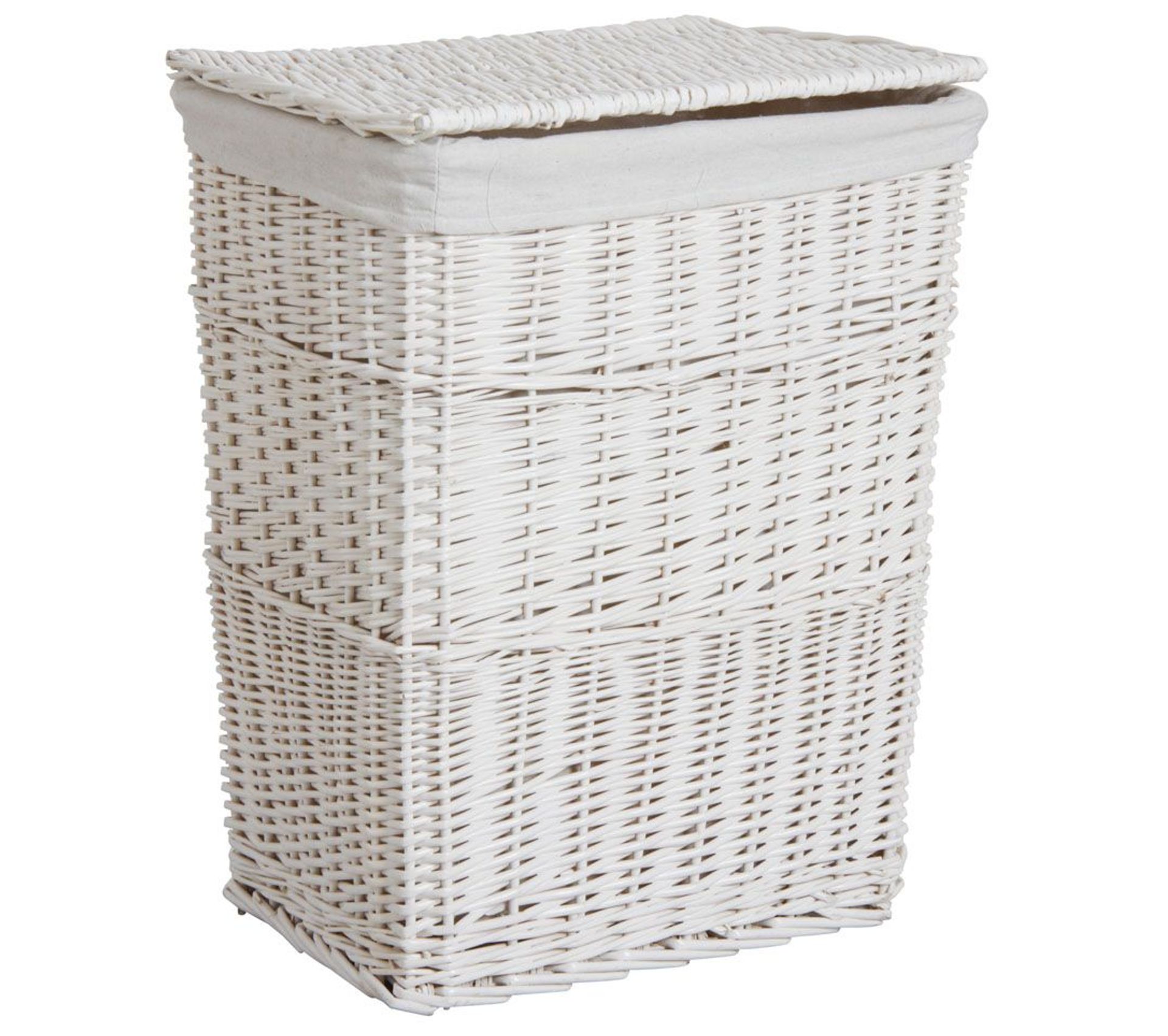 Panier À Linge En Osier Laqué Blanc Taille 2 Panier à linge BUT