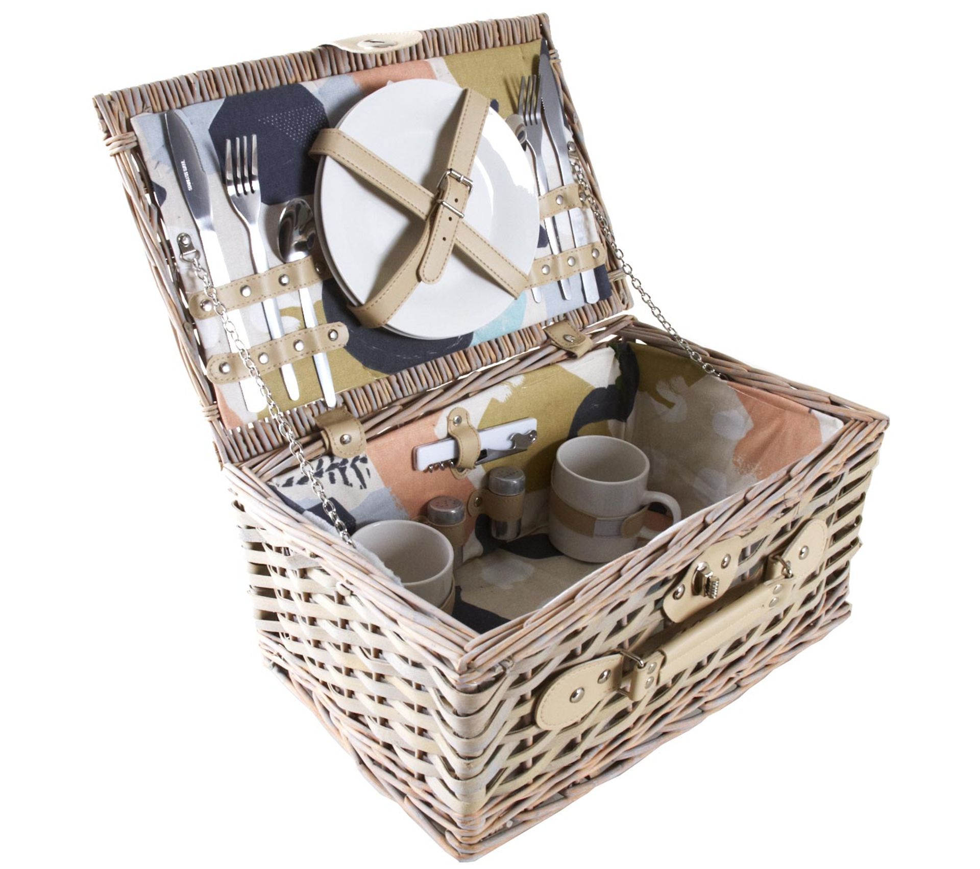 Panier garni de 4 personnes couverture pique-pique-Valise Camping Couverts complet