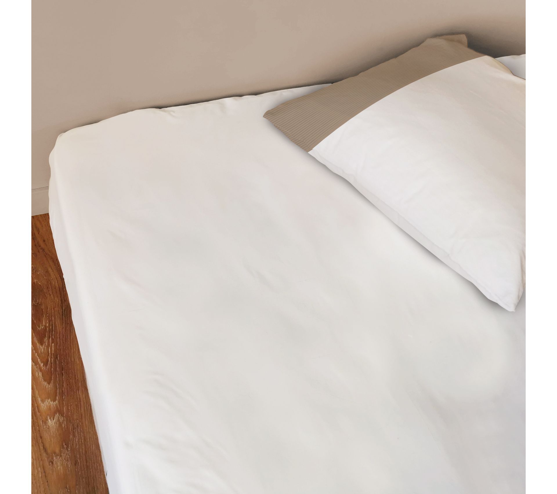 Drap-housse Avec Jupe Plissée Divine Textiles - Coton égyptien 200 Fils, Blanc élégant - 8