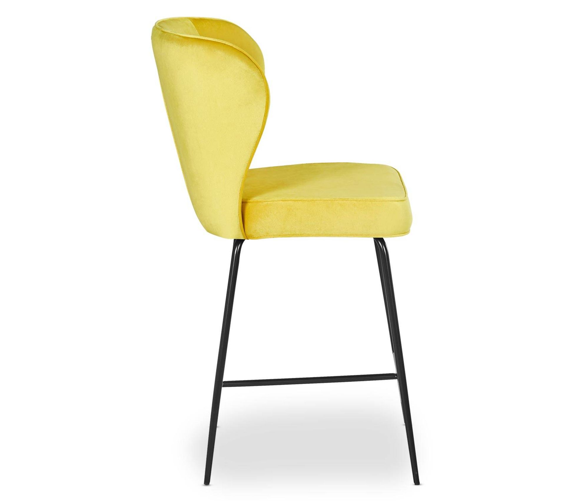 Chaise De Bar Elsa Velours Jaune Tabouret BUT
