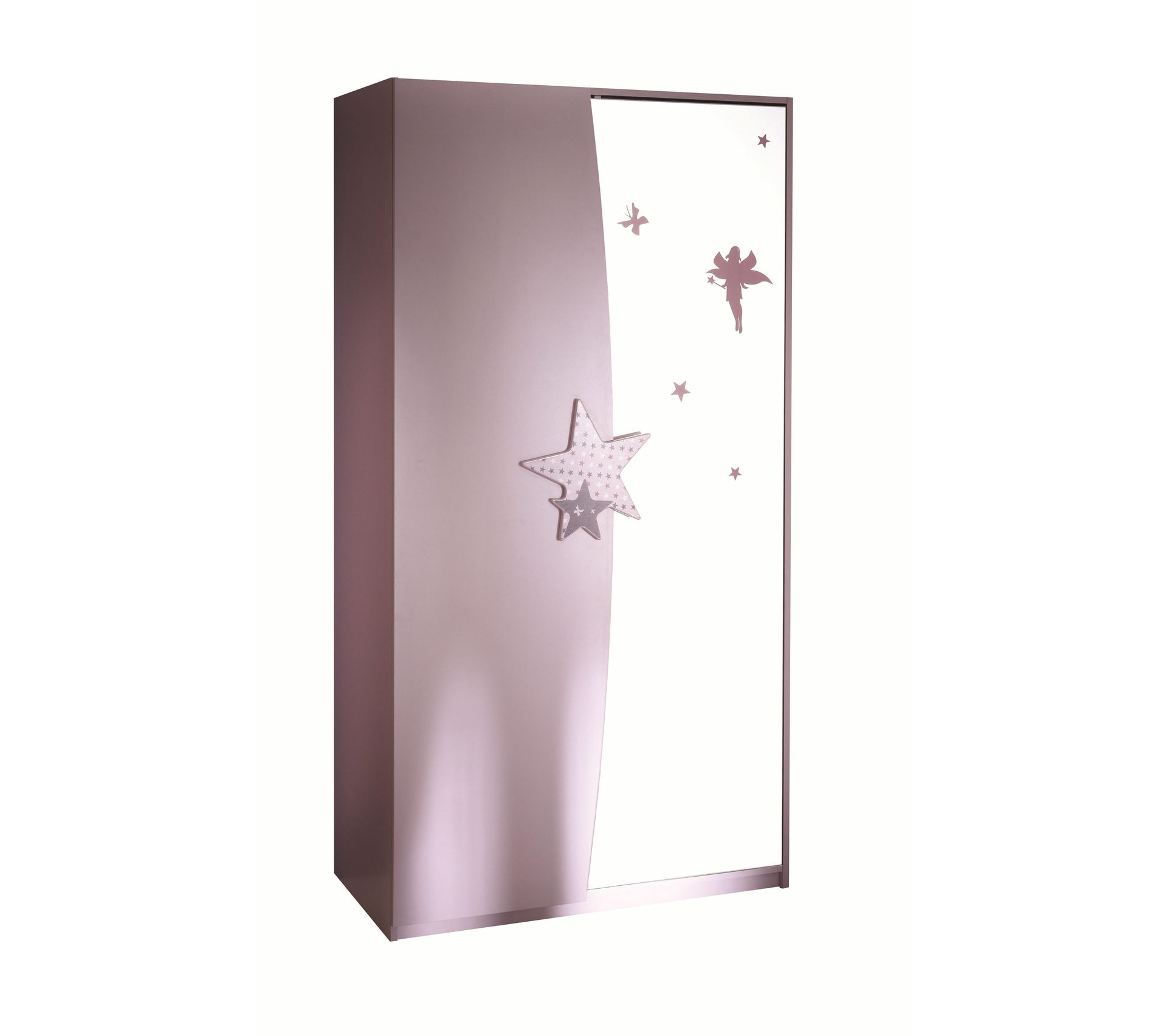 Armoire 2 portes FEE lilas 299406 Armoire BUT