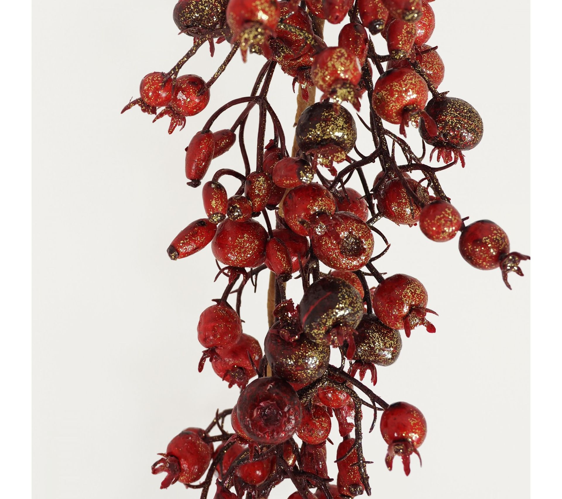 Couronne De Noël Artificielle Luxe 60 Cm – Feuillage Soie, Baies Rouges, Base Tissée Naturelle, Décoration Porte Ou Mur - 14