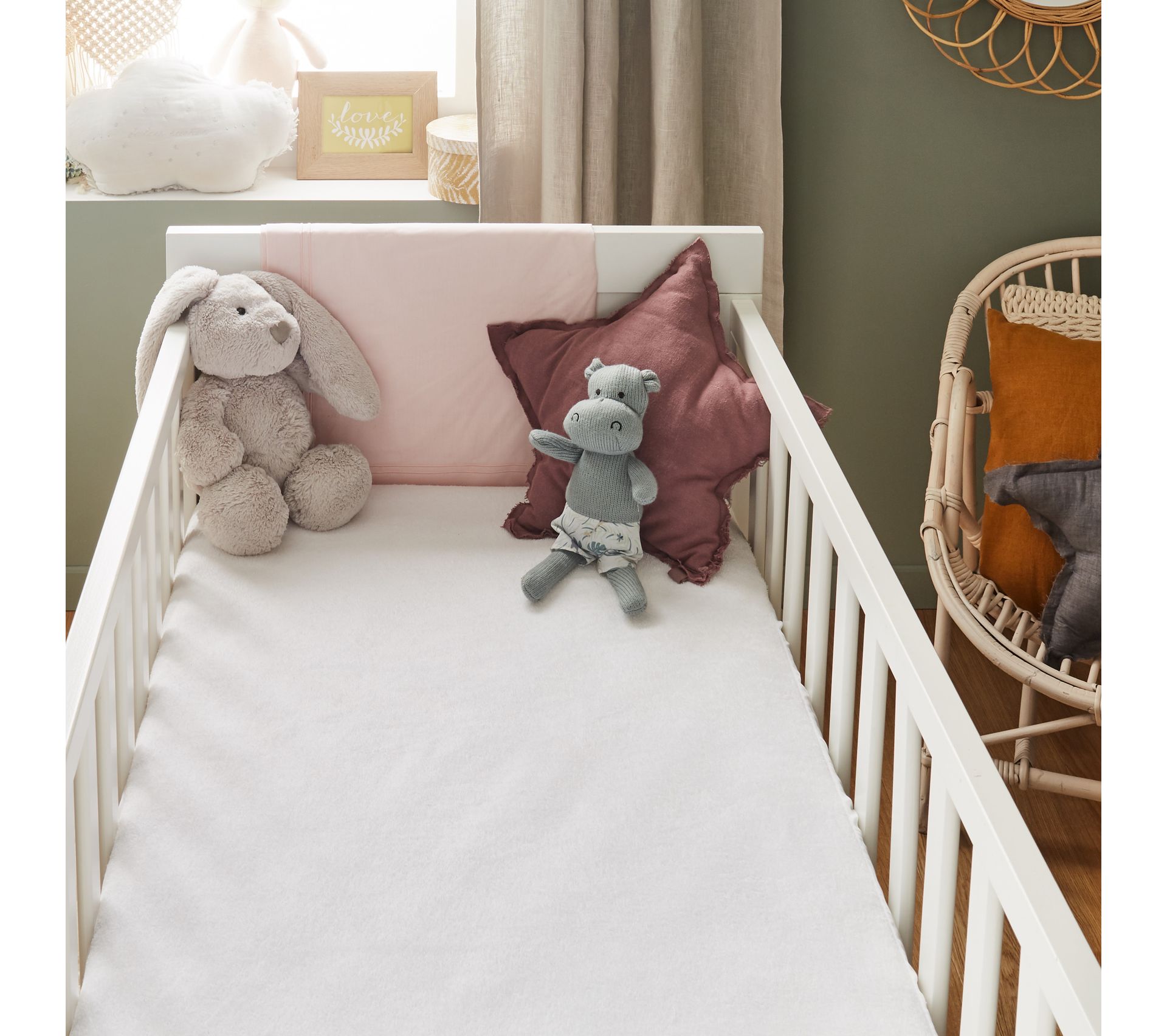 Protege Matelas Bebe Eponge Coton 100 Impermeable Et Anti Acariens 60x1 Cm Alese Protege Matelas But