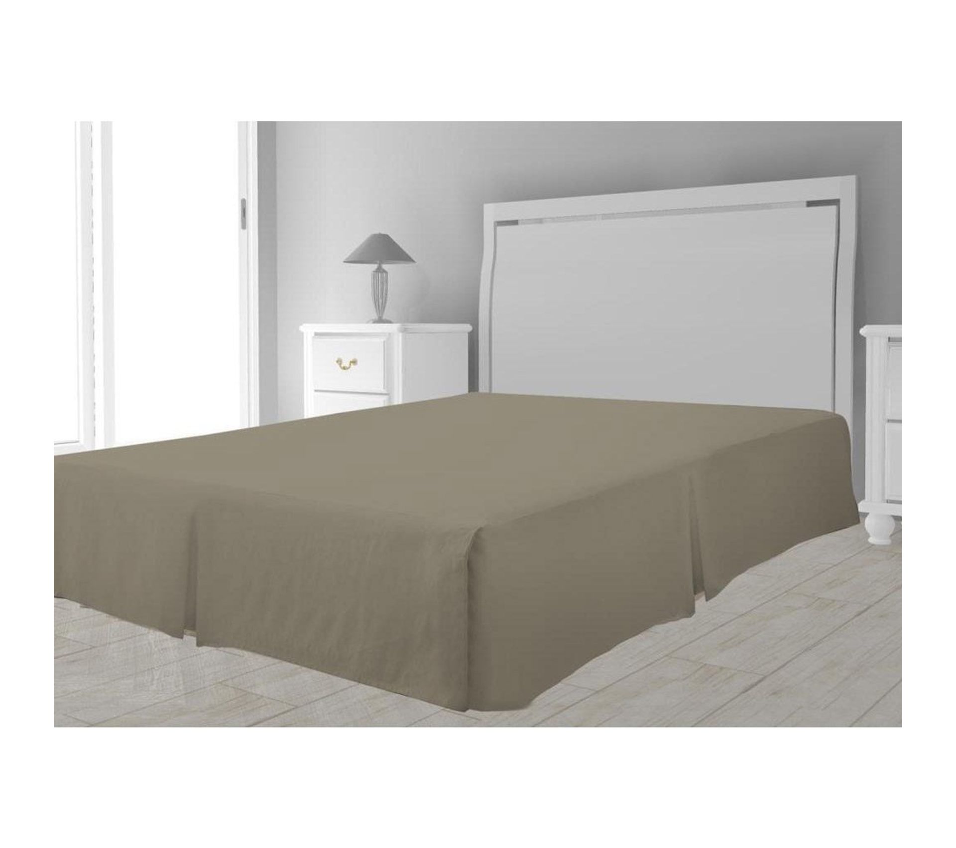 Drap Housse 140x190//200cm Microfibre Gris Lit Chambre