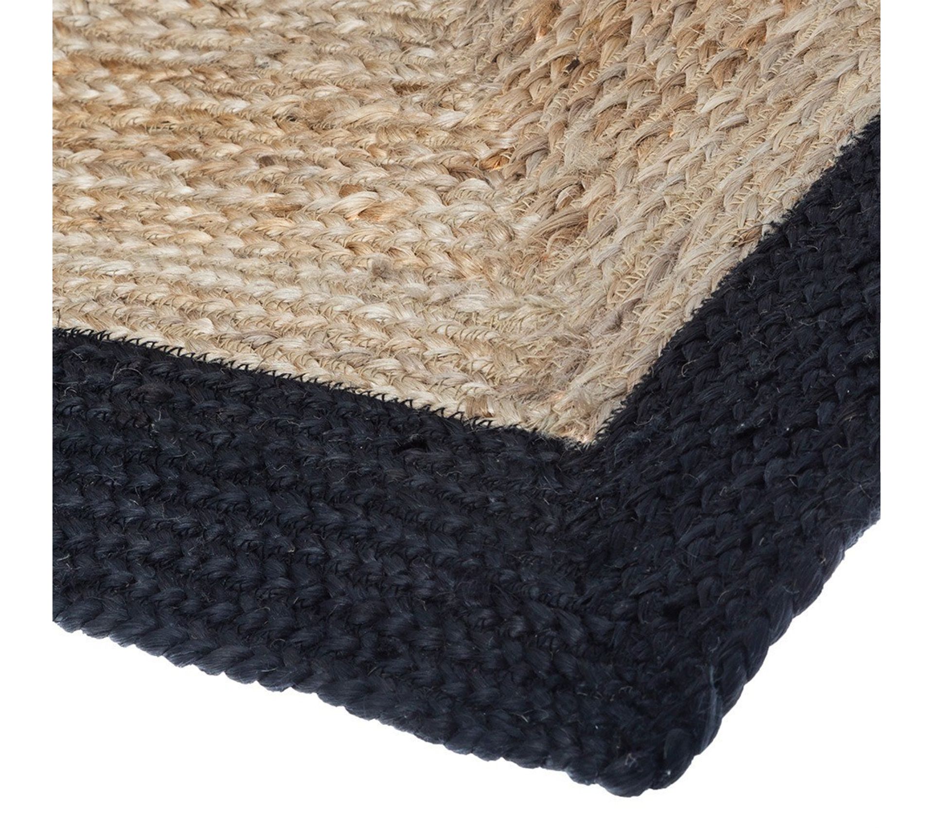 Tapis Rectangle En Jute 120x170 Cm Noir Tapis salon et chambre BUT