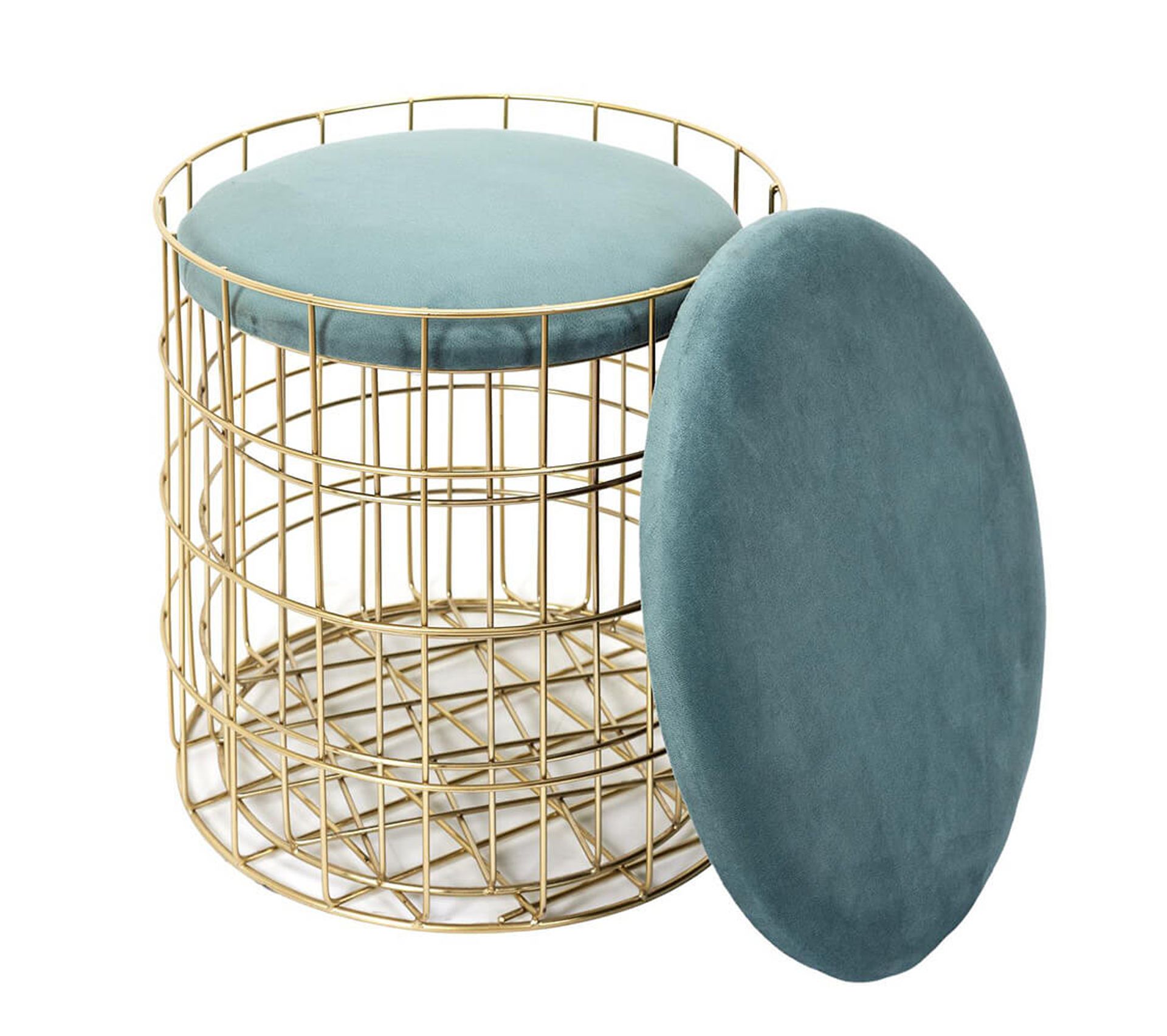 Lot De 2 Poufs Gigognes Velours Vert Pouf Poire BUT