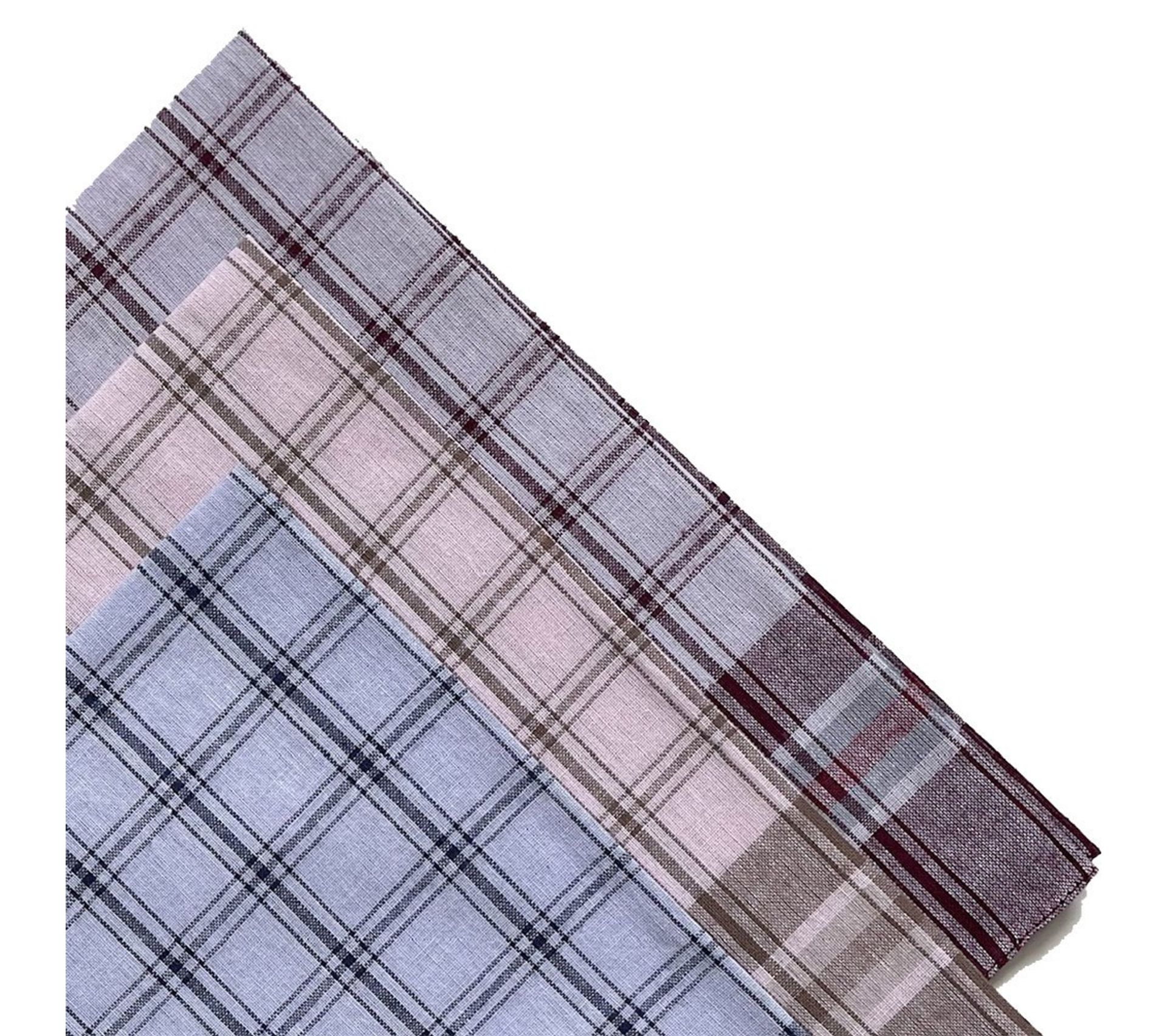 Lot De 12 Mouchoirs De Travail Homme Vichy 40x40 Cm 100% Coton Autres