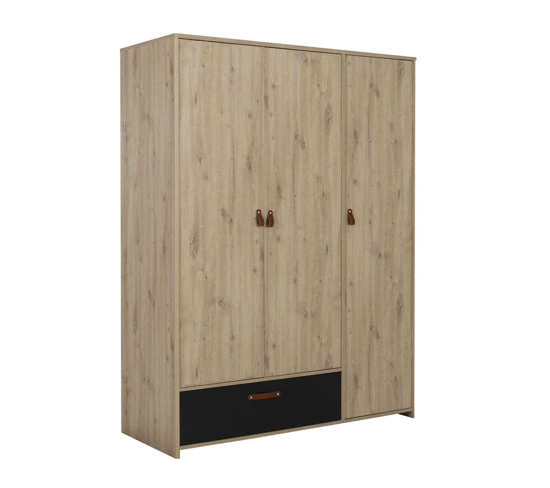 Armoire 3 Portes Imitation Chene Arthus Gami 200x152x60 Armoire BUT