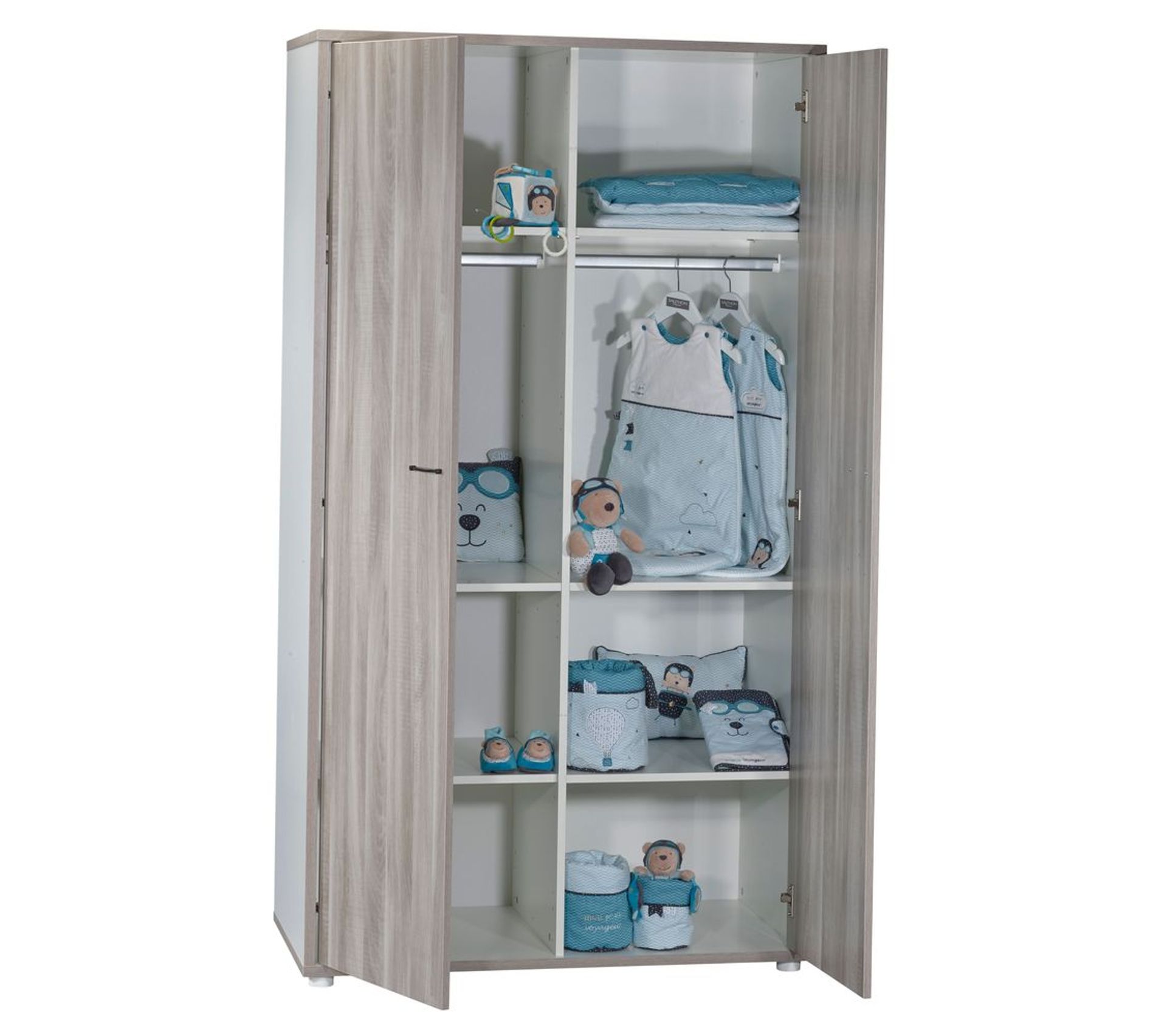 Armoire 2 Portes Vintage Chêne Silex Armoire BUT