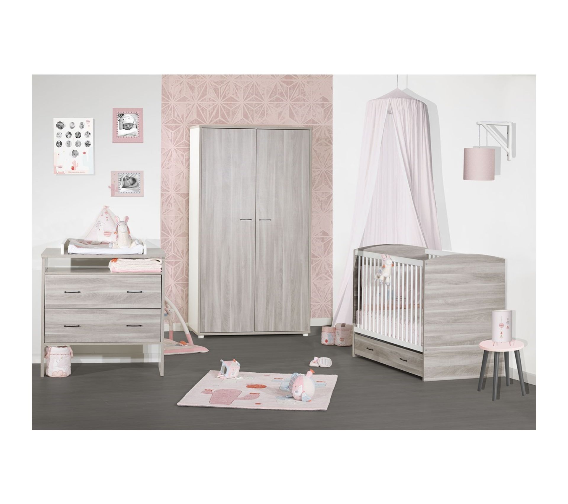 Armoire 2 Portes Vintage Chêne Silex Armoire BUT