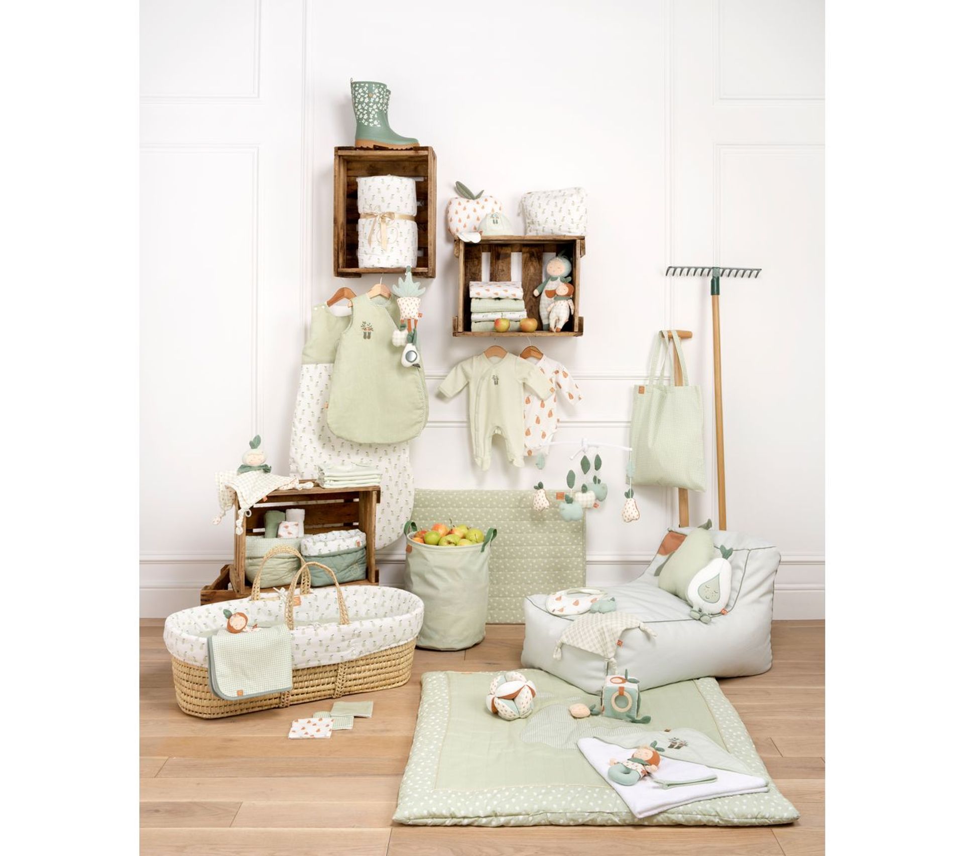 Couffin Bébé Sevira Kids Jeanne - Inclut Matelas, Habillage Et Drap Housse - Gaze De Coton - Fabriqué En France - 0-6 Mois - 5