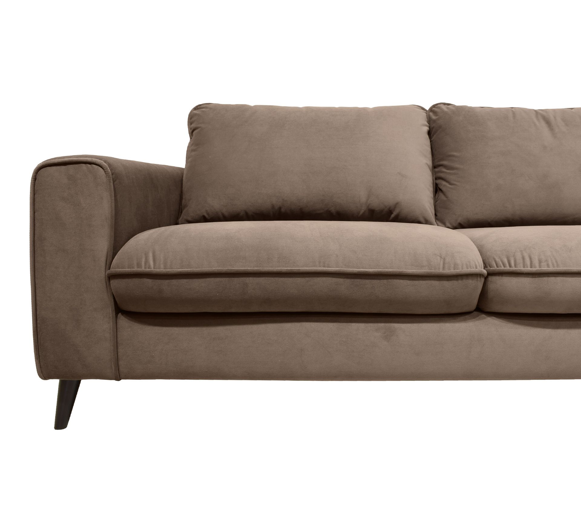 Canapé 3 places semi express ARTHUR tissu trinity cacao 6 - Canapé BUT