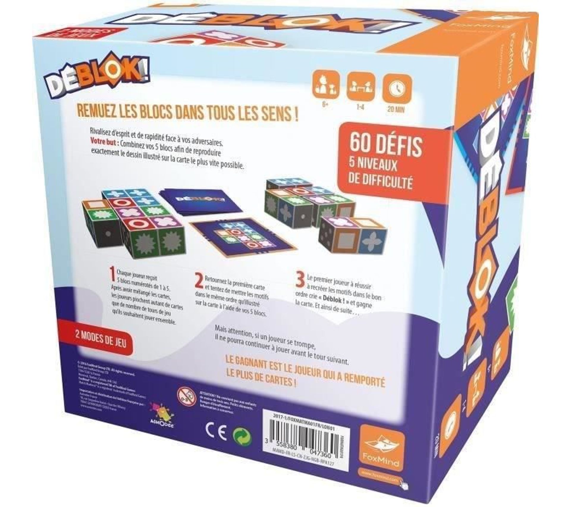 Asmodee Déblok Junior – Gioco Di Puzzle Per Bambini 4+ Anni, 40 Sfide Con Livelli Di Difficoltà