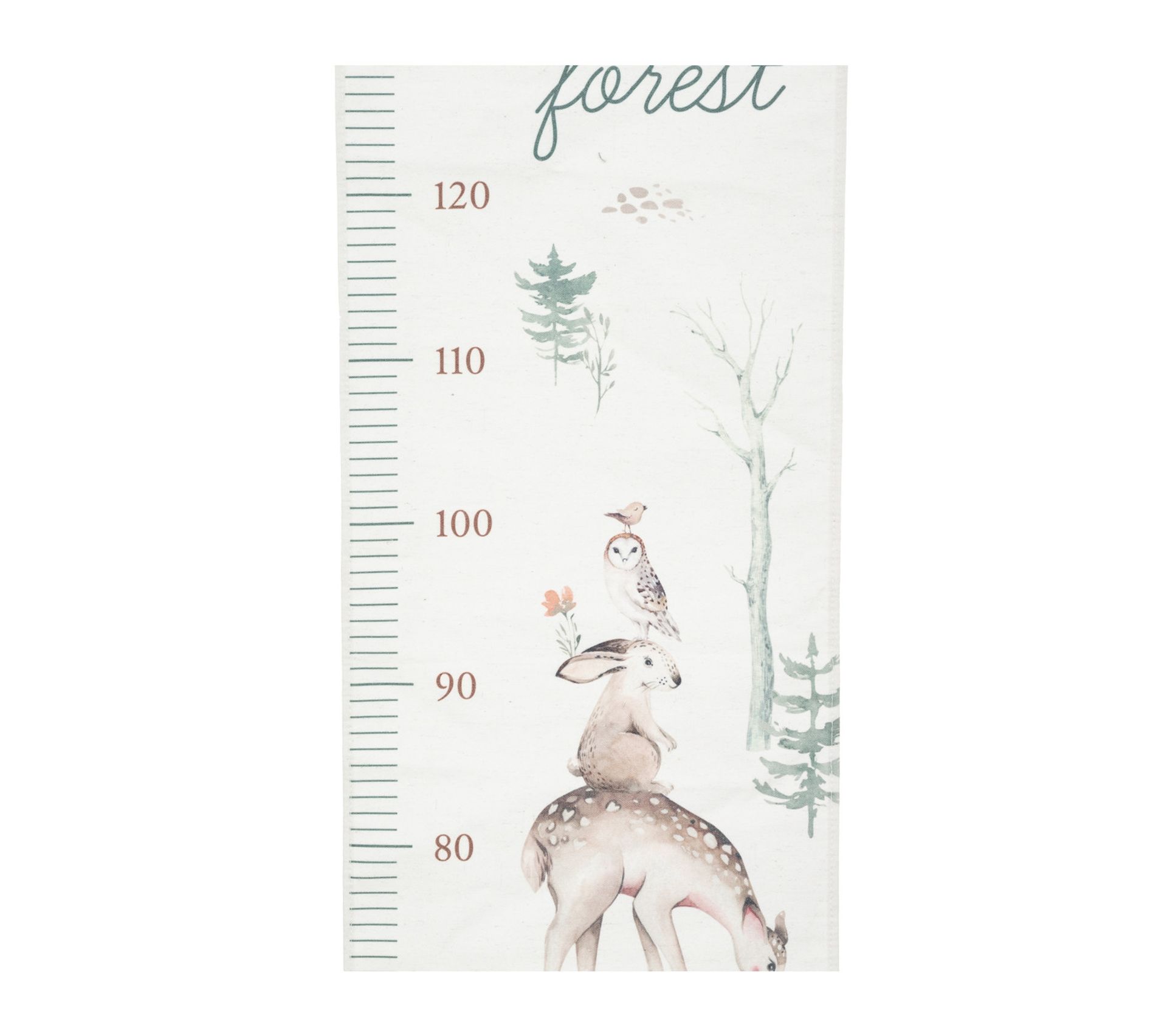 Toise Murale Enfant 200 Cm - Animaux Forêt - Mesure Croissance Bébé à Adulte