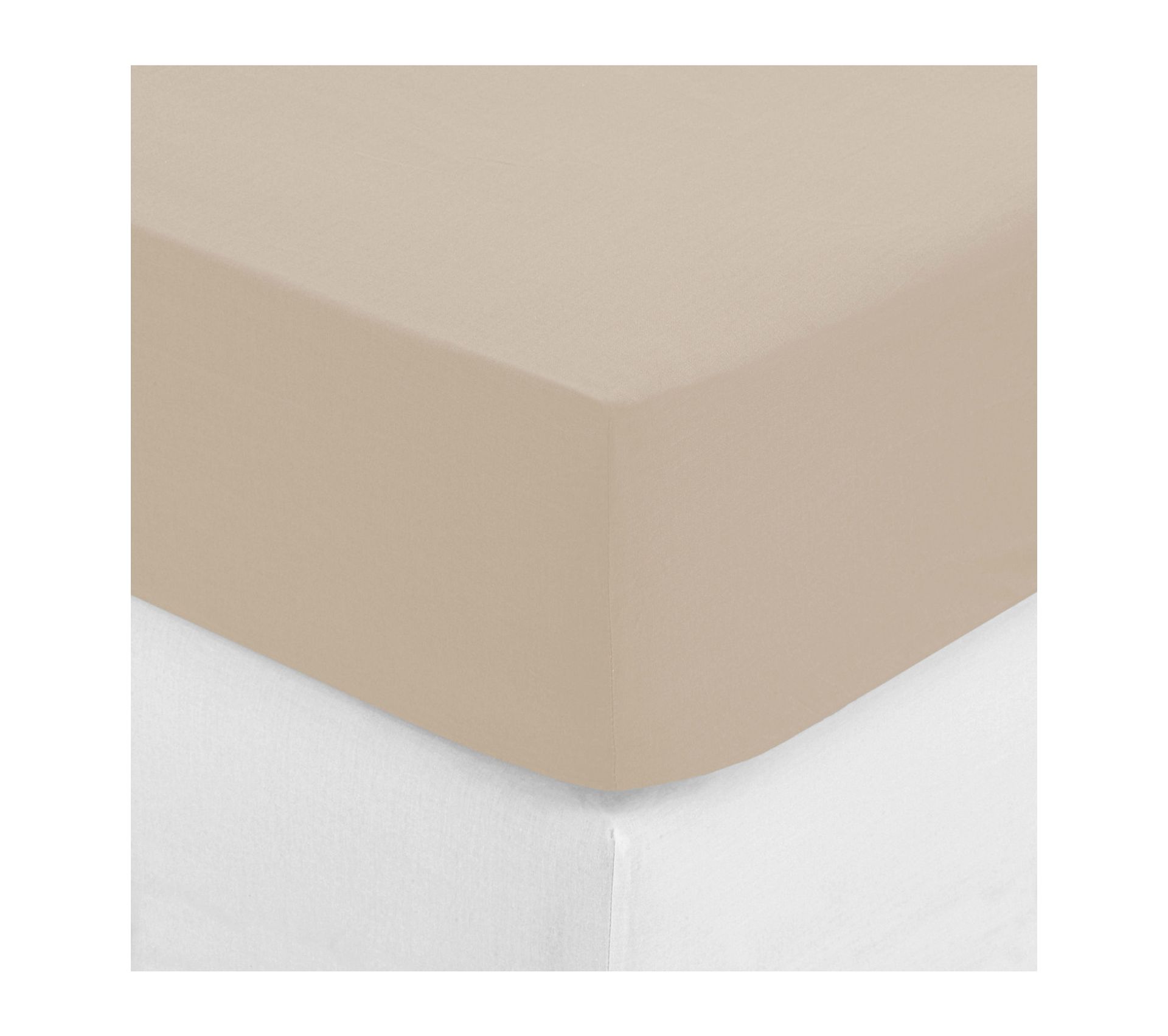 Drap-housse duo Olana Lin - 100% coton - Beige