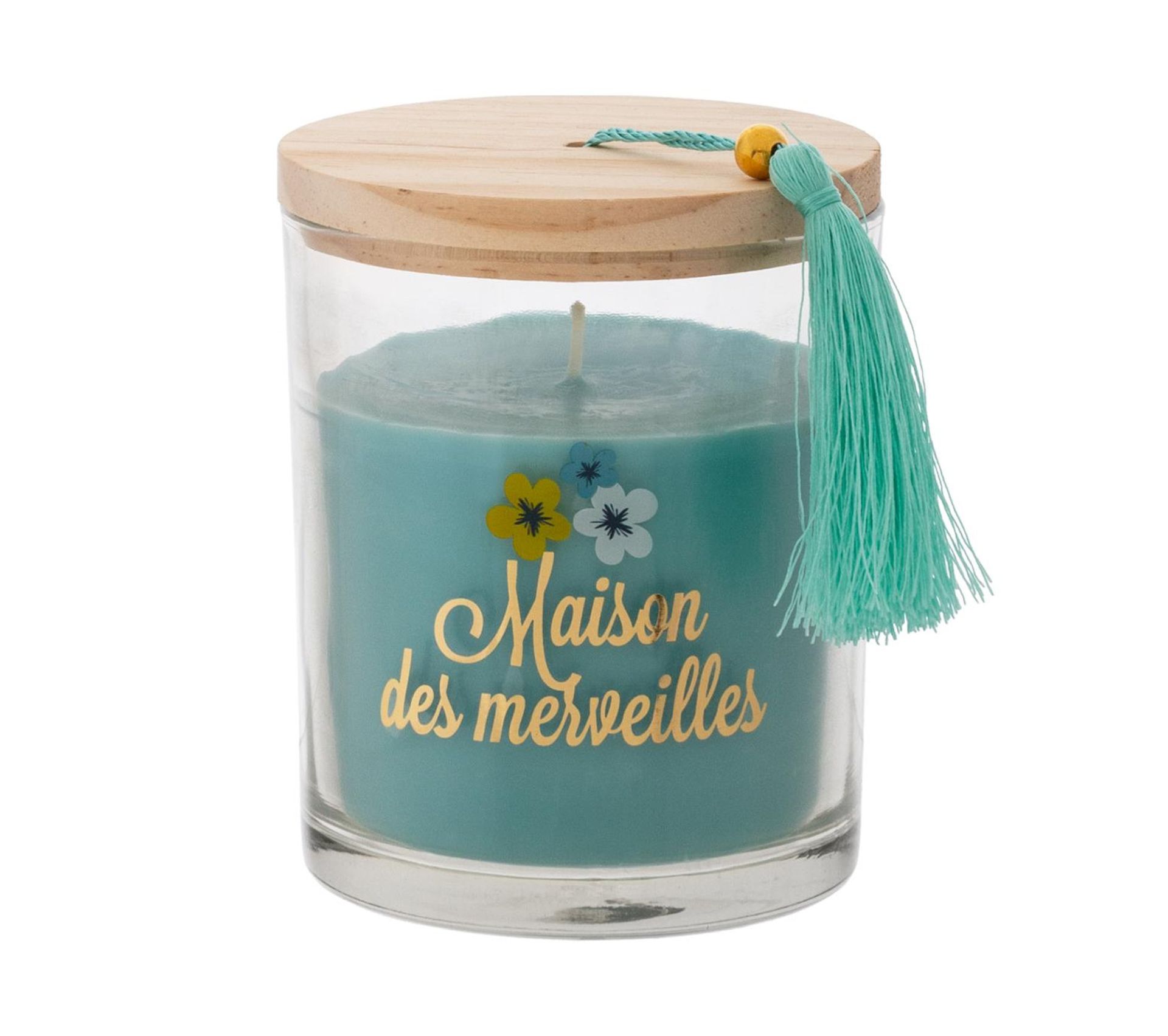 Bougie Parfumée Pot En Verre Avec Couvercle Et Pompon 280g Cosy
