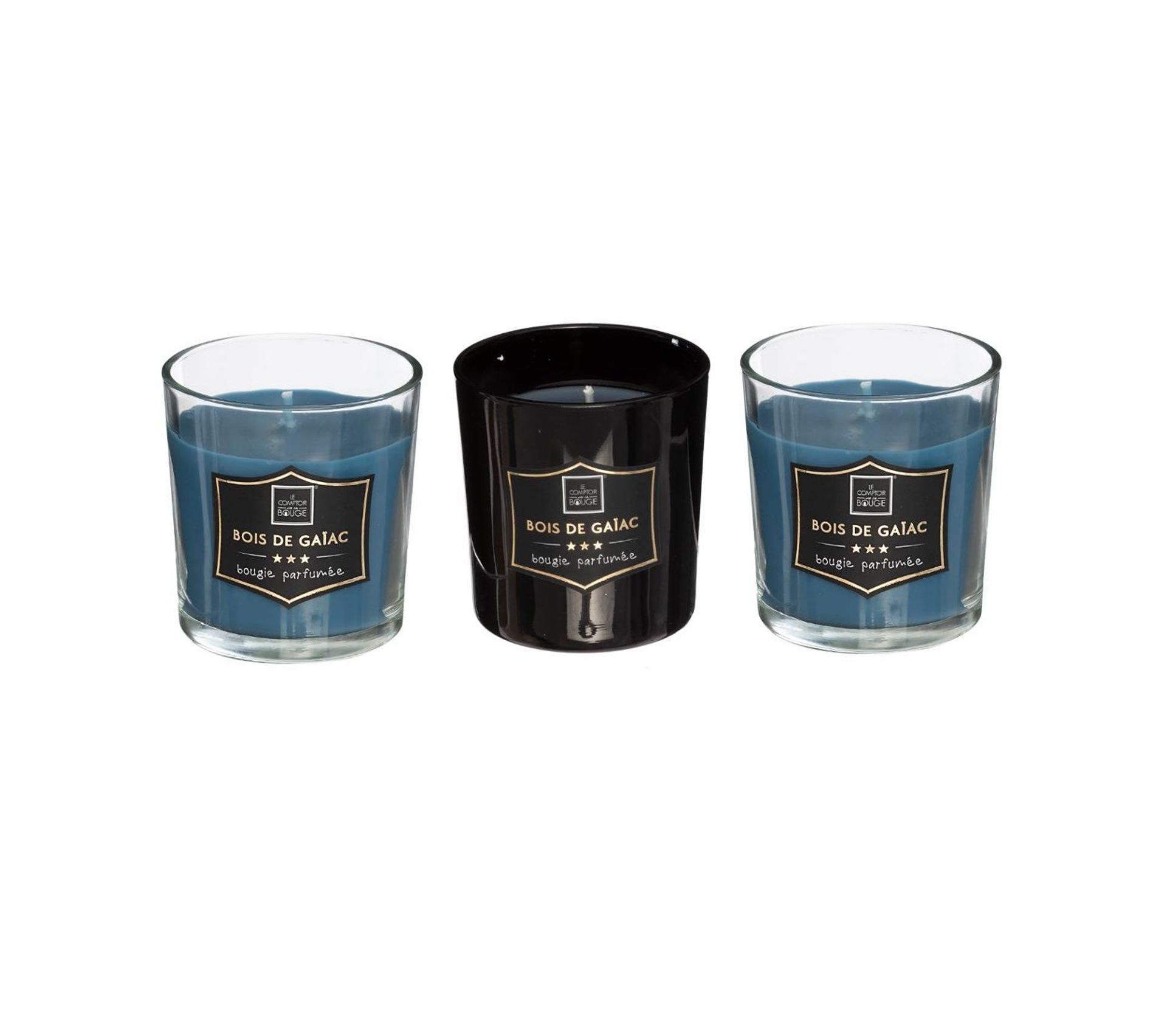 Set De 3 Bougies Parfumées Dans Des Pots En Verre 120 G Bougie BUT
