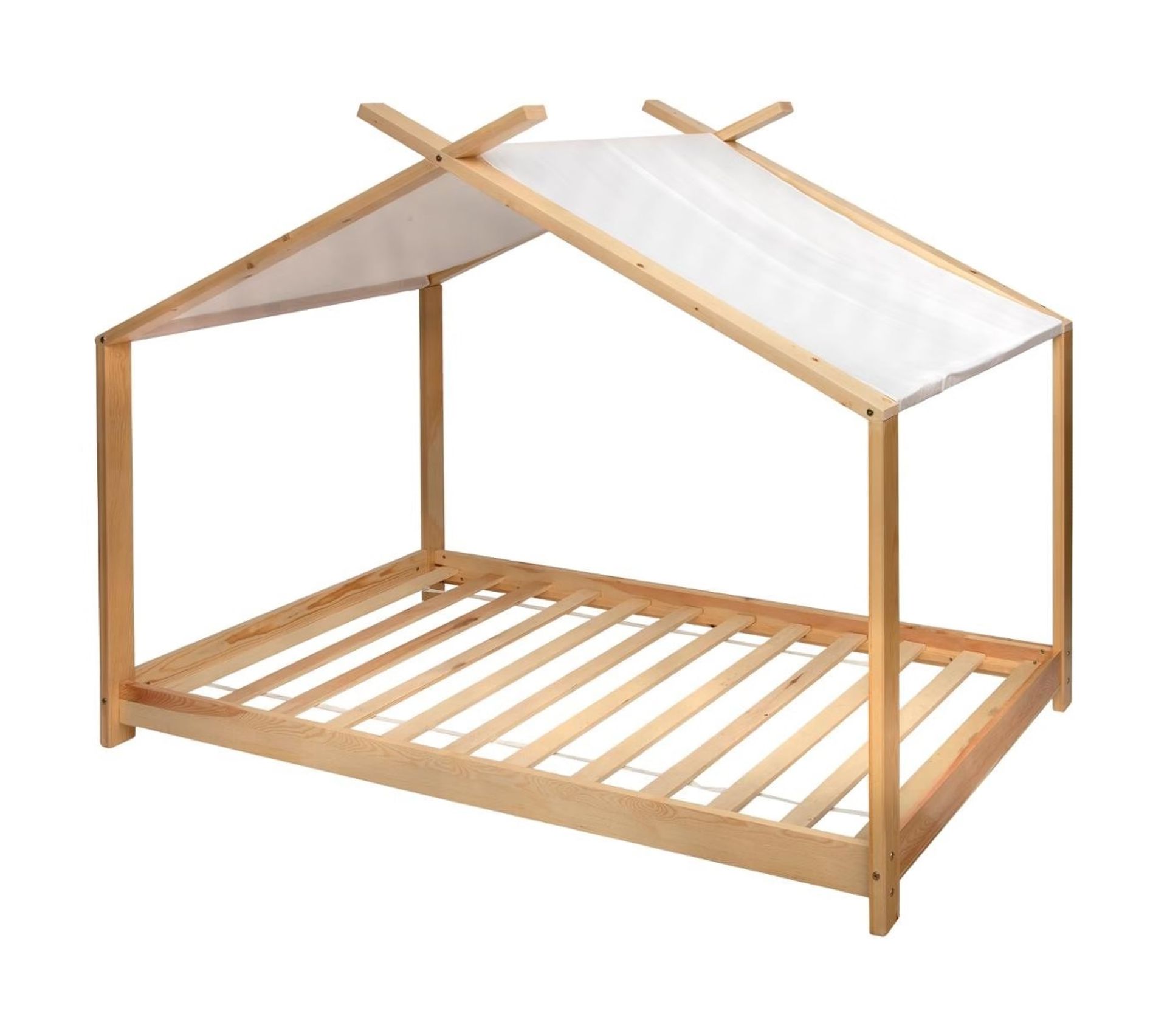 Lit cabane superposé Enfant Château des Anges Beige 90x190 cm - Laïba Lit cabane superposé Enfant Château des Anges Beige 90x190 cm - Laïba