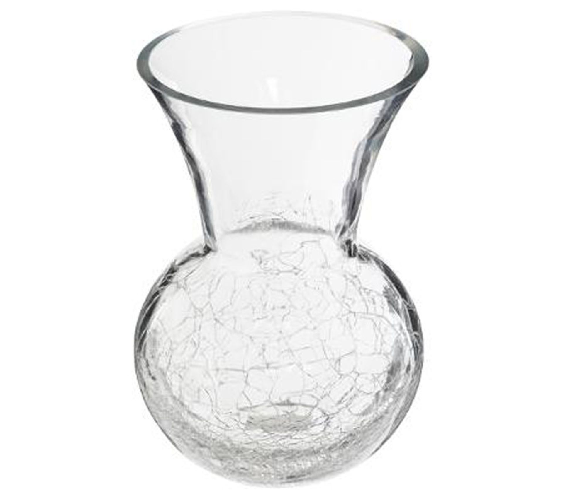 Vase En Verre "craquelé" 18cm Transparent Vase BUT