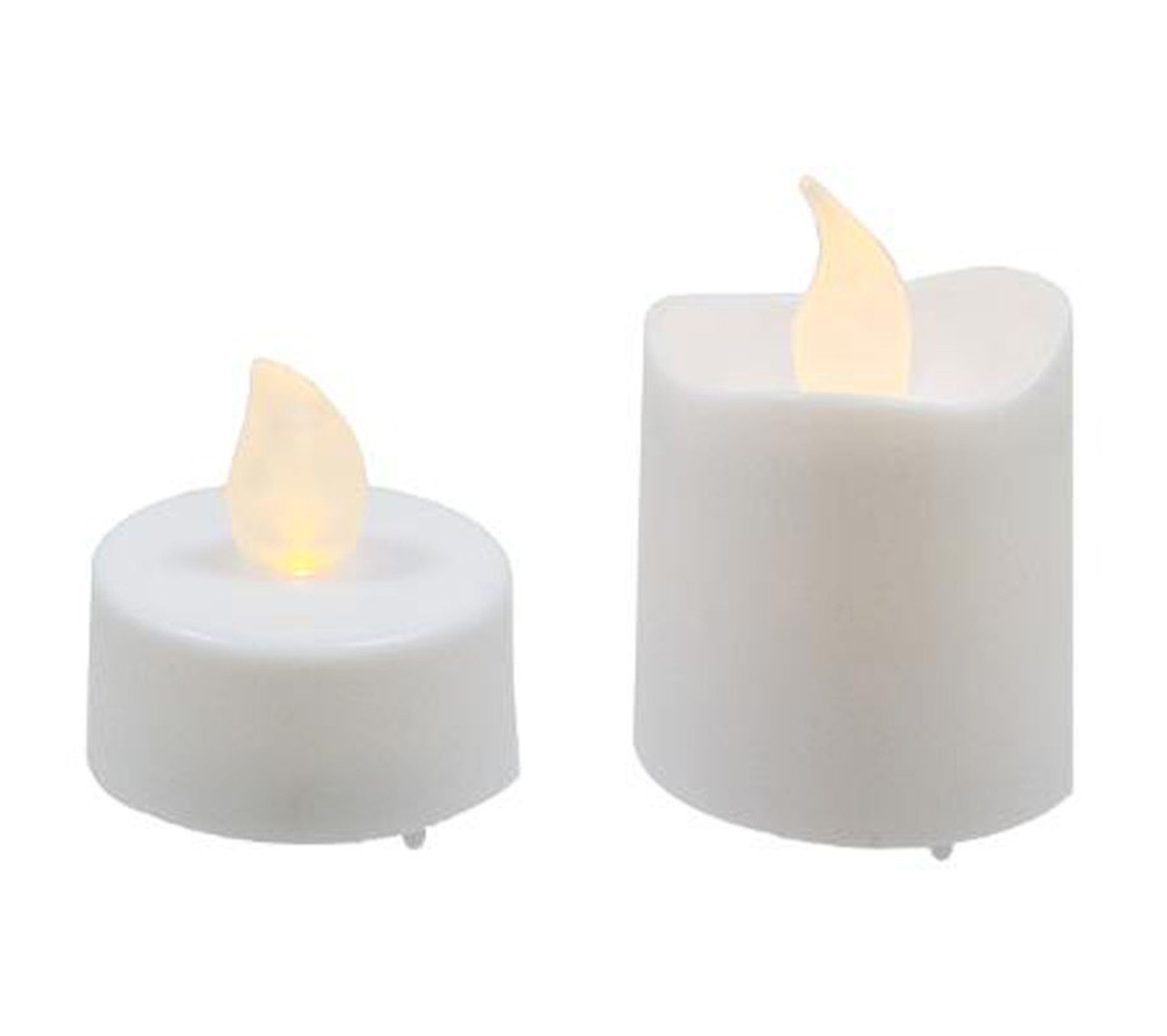Bougies LED Lights4fun - Lot De 6 En Cire Véritable Avec Effet Flamme Réaliste