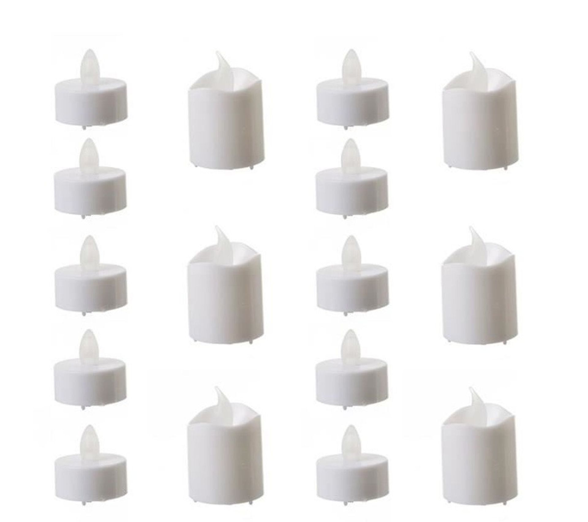 Lot De 10 Bougies Chauffe plats et De 6 Bougies Votives led 4,7cm Blanc Lot De 10 Bougies Chauffe plats et De 6 Bougies Votives led 4,7cm Blanc