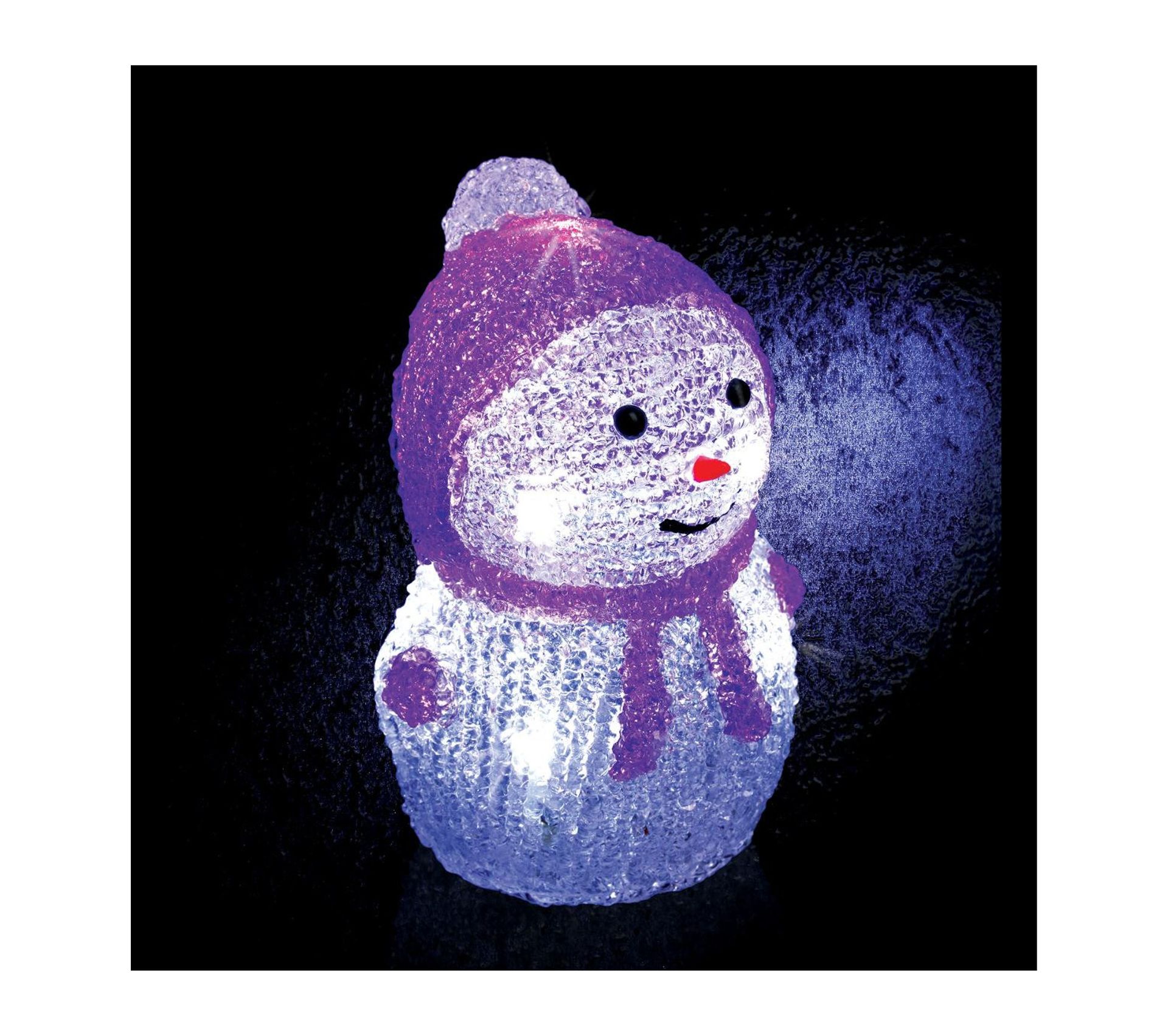 2 Figurines Bonhomme De Neige LED Lumineuses - Décorations De Noël Intérieur Pour Table, Bureau, Maison - Cadeau Festif