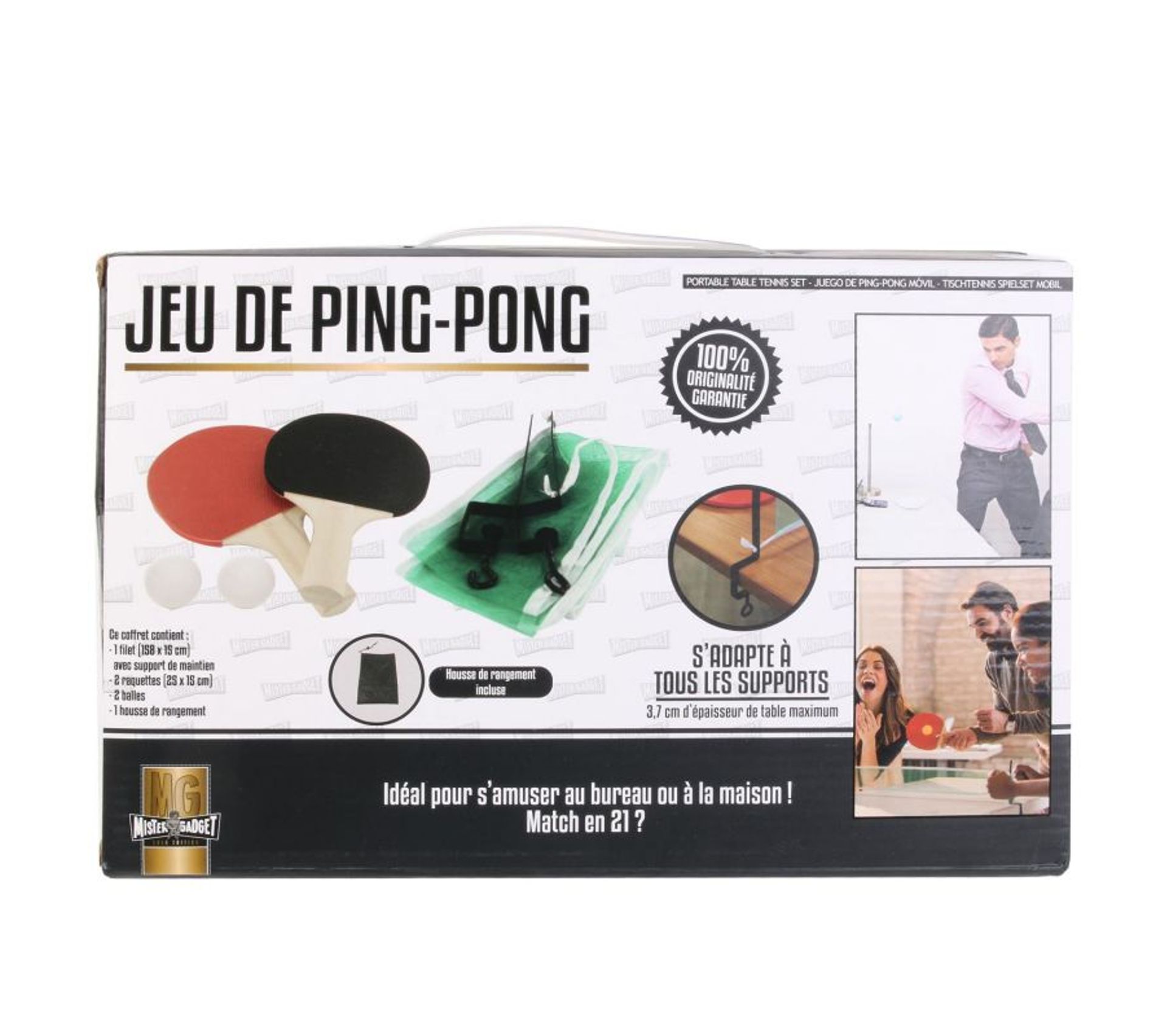 Jeu De Ping Pong "mobile" 25cm Rouge et Vert Jeux d'adresse Jeux d