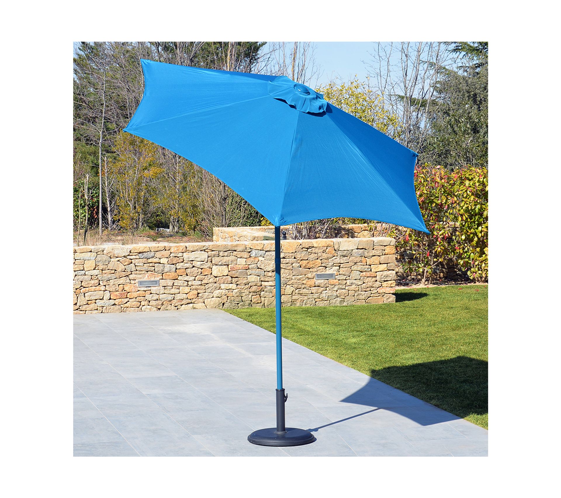 AKORD Pied De Parasol Rond UB55 | Pied De Parapluie Pour Parasol 28 Kg Remplissable Avec De L'eau Ou Du Sable | Matériau HDPE | Noir