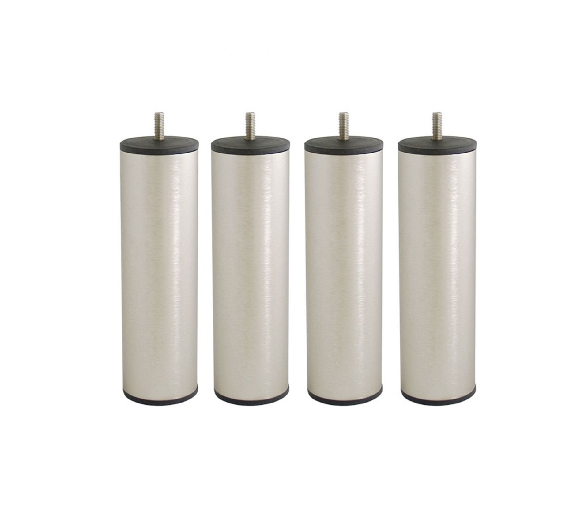 Lot De 4 Pieds De Sommier Avec Colliers - Support 25cm Pour Cadre 3x3cm, Acier Renforcé