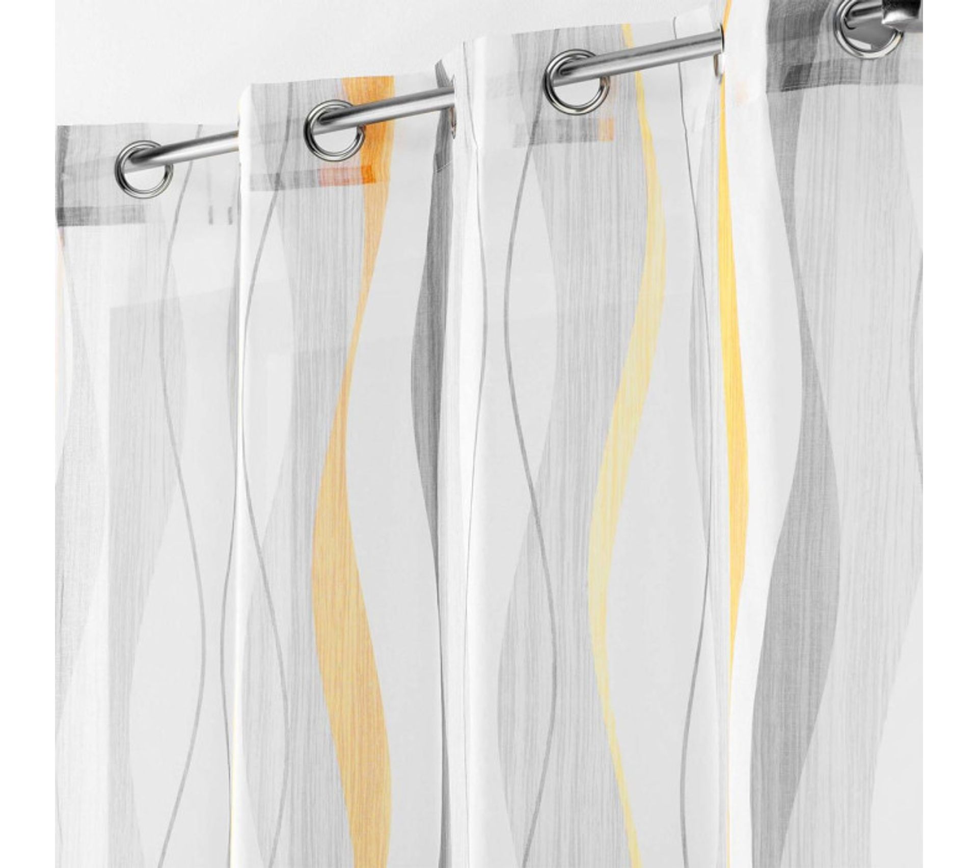 Voilage Translucide 160 X 225 Cm - Blanc, à Oeillets - Filtre Lumière, Protège Intimité - Pour Salon, Chambre