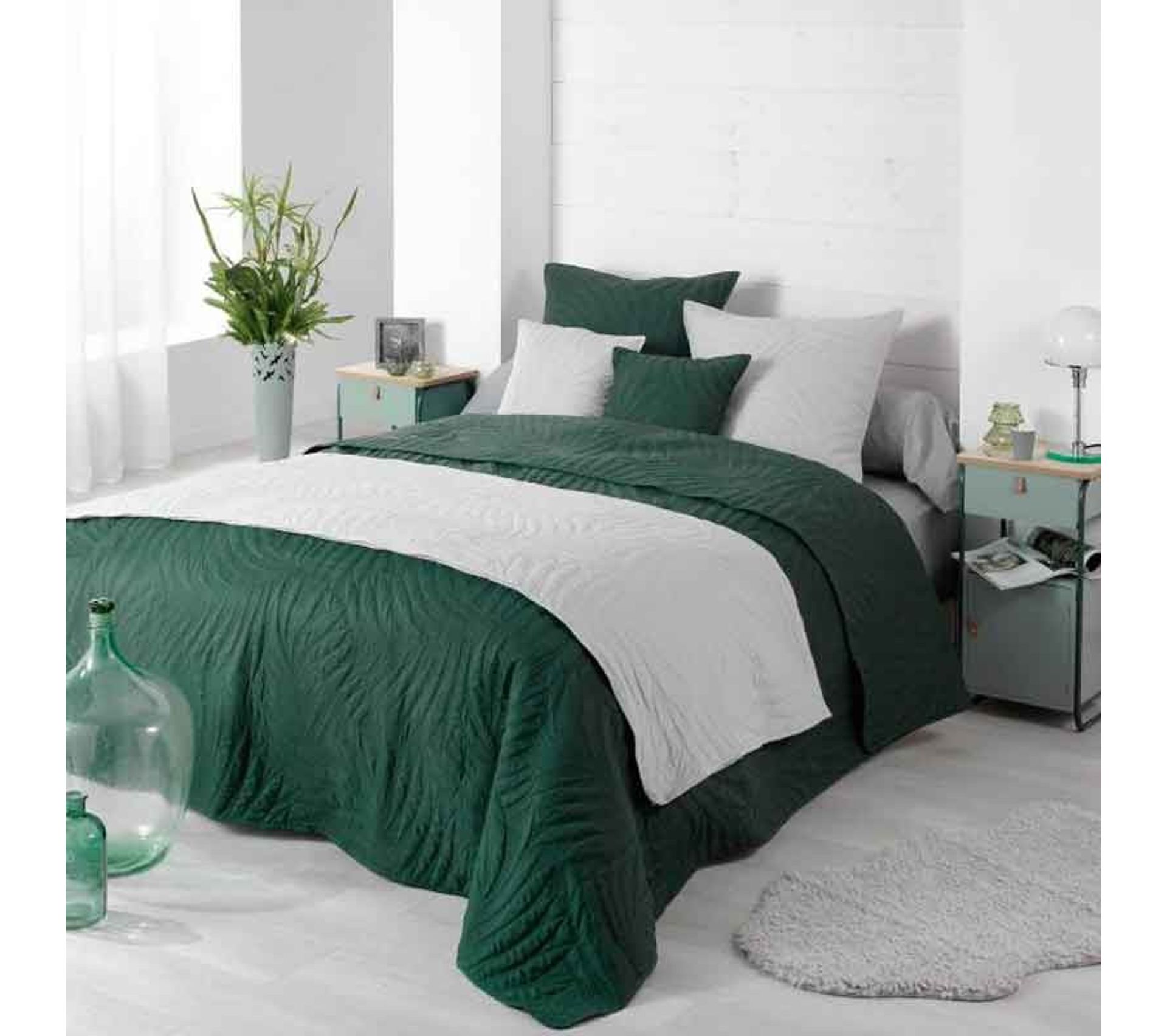 Highdi Couvre Lit Matelassé, Microfibre Dessus De Lit, 3D Flamme Couvre