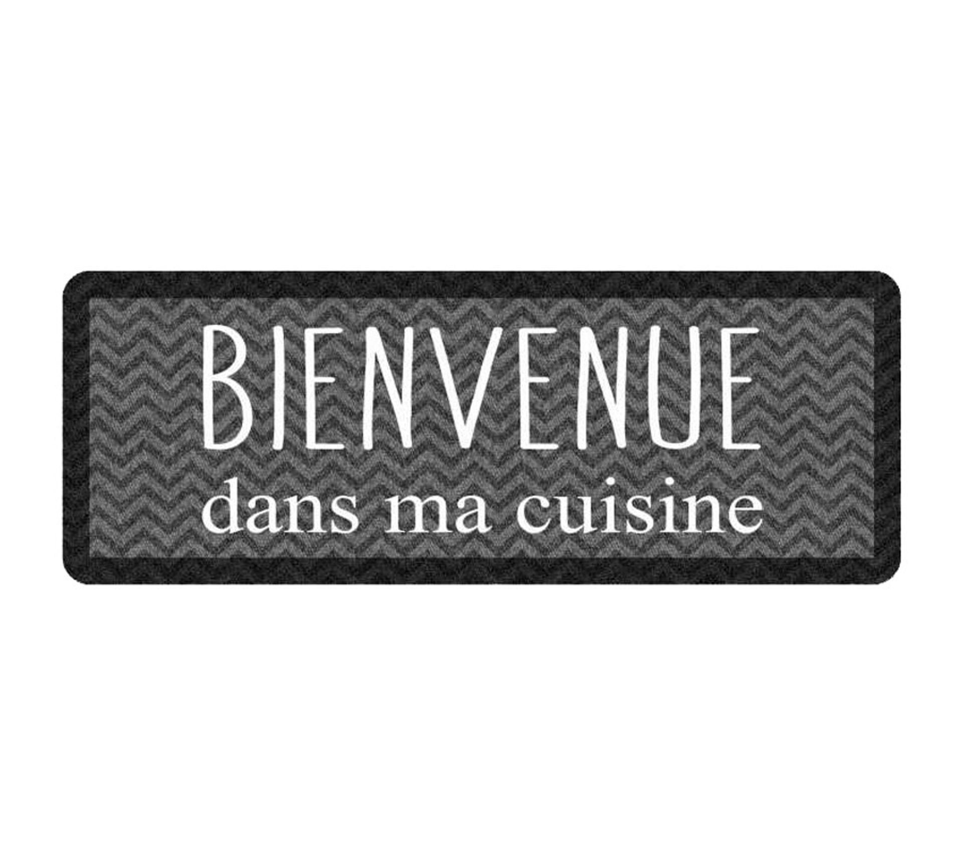 Tapis De Cuisine Kitchen Black 45x120 Cm Noir Tapis De Cuisine But
