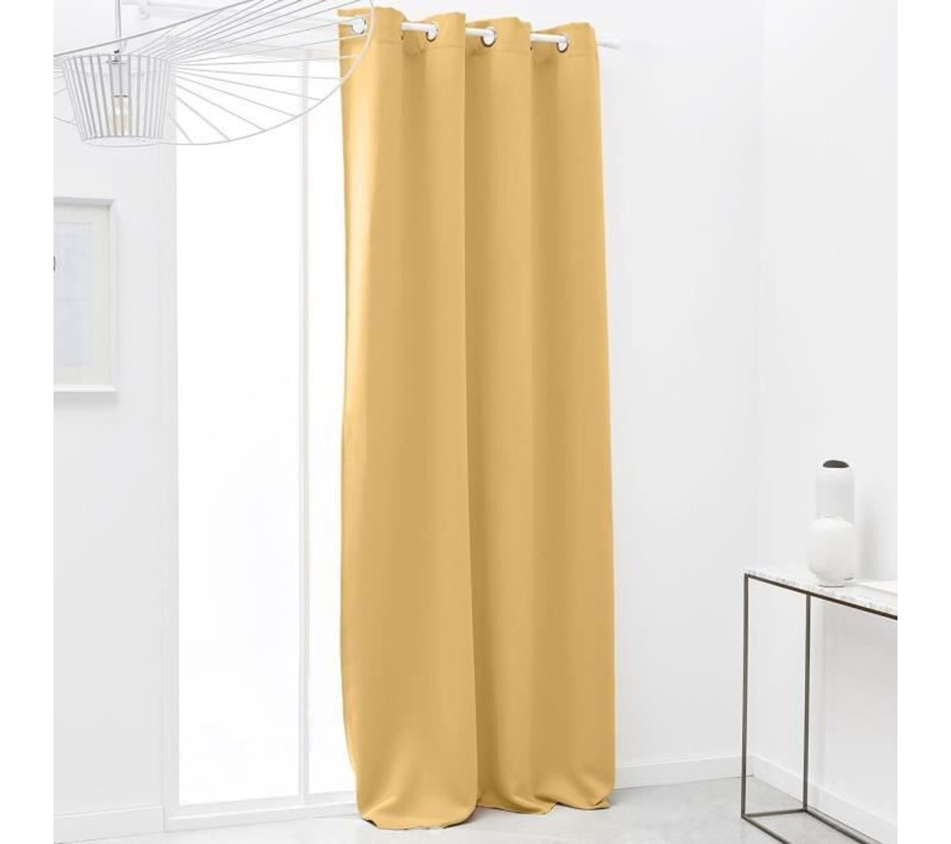 Soleil d'ocre Tovaglia Antimacchia, Verde Limone, 140 x 240 cm