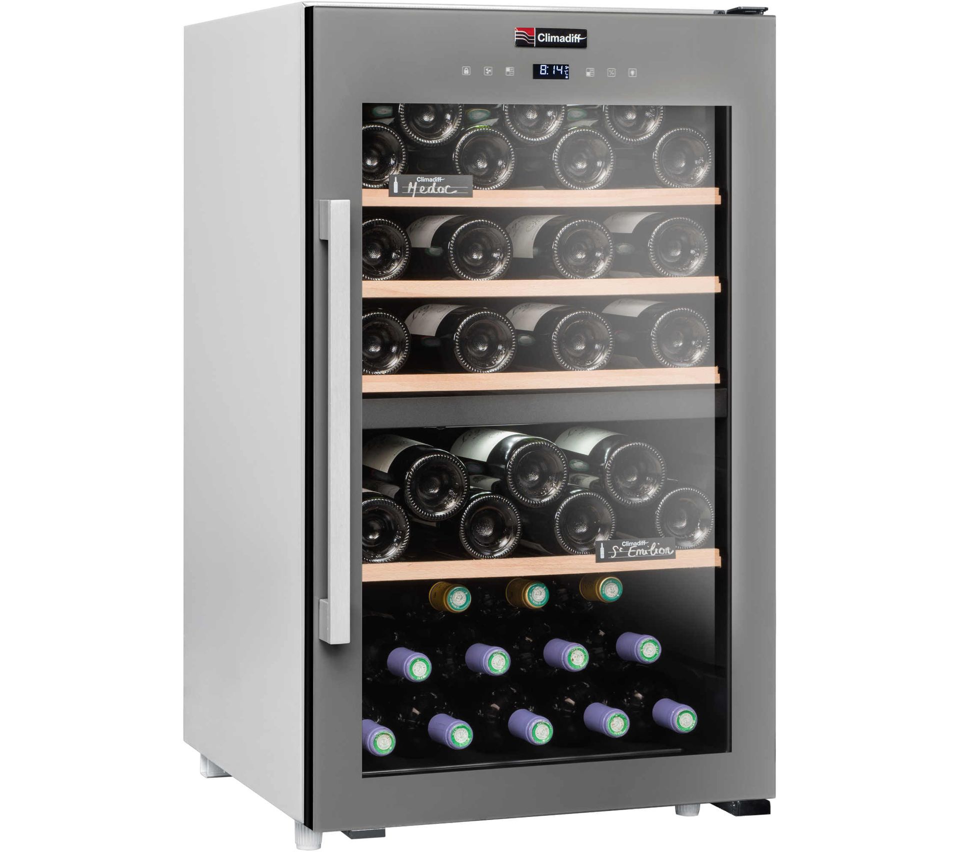 Cave à vin CLIMADIFF CLS56MT Double compartiment Cave à vin BUT