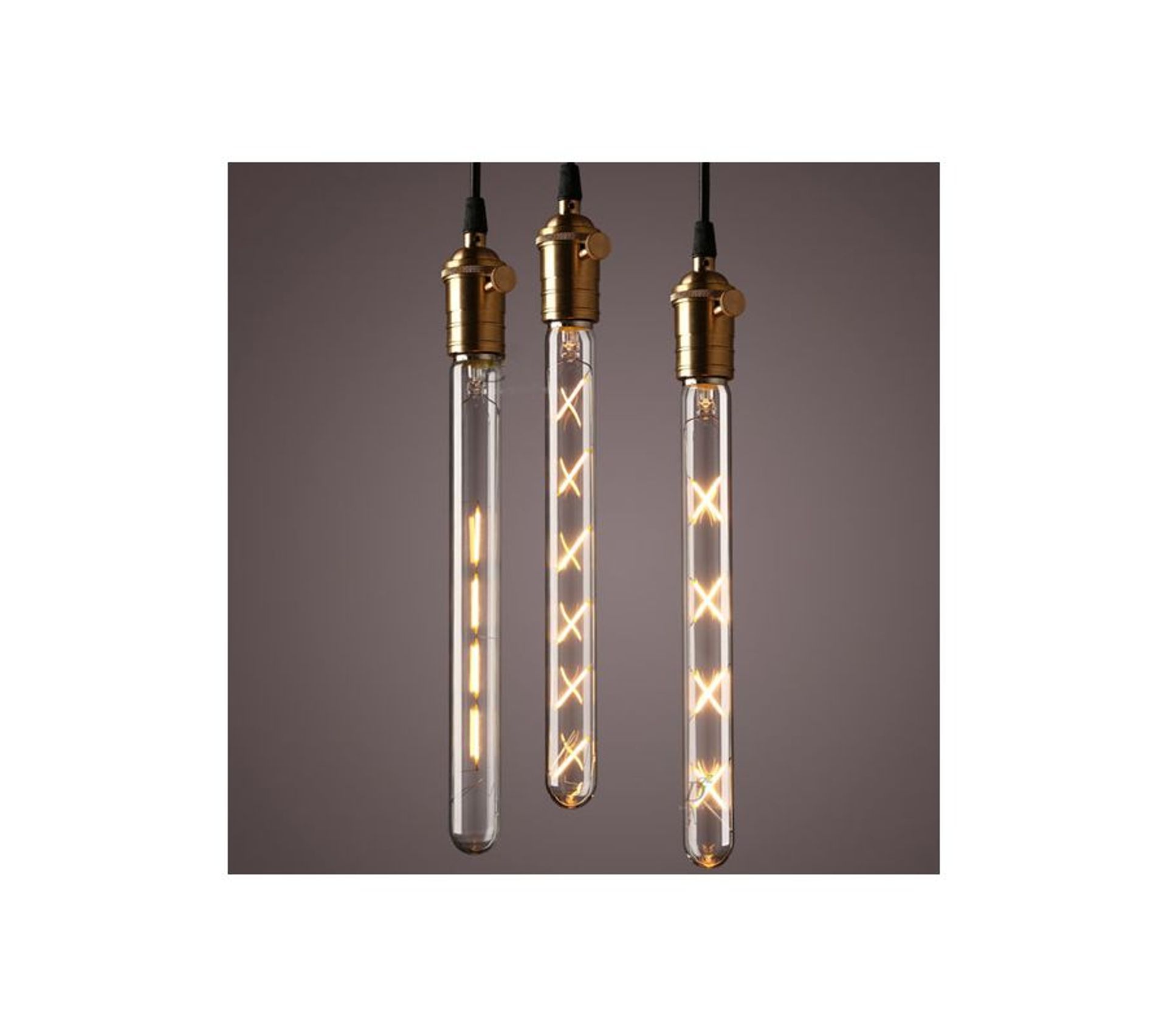 Ampoule LED E27 T30 Tube Filament Ambre Blanc Chaud Diamètre Étroit