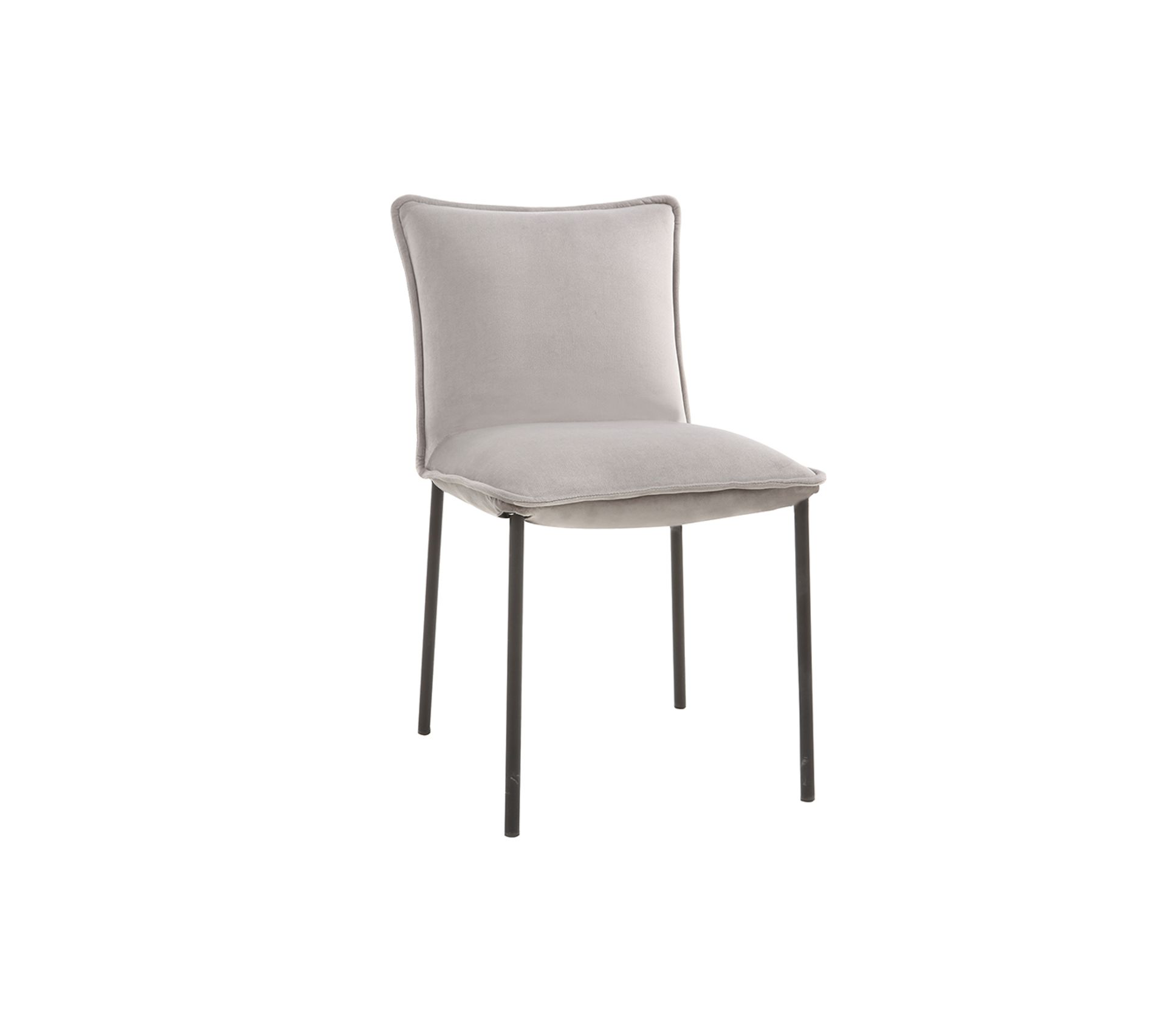 Chaises Design Velours Gris (lot De 2) Solace Chaises Design Velours Gris (lot De 2) Solace