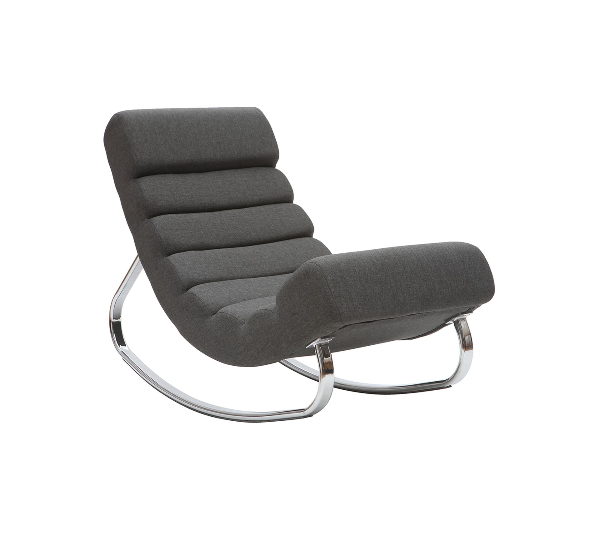 Fauteuil Rocking Chair Design En Tissu Gris Foncé Taylor Fauteuil BUT