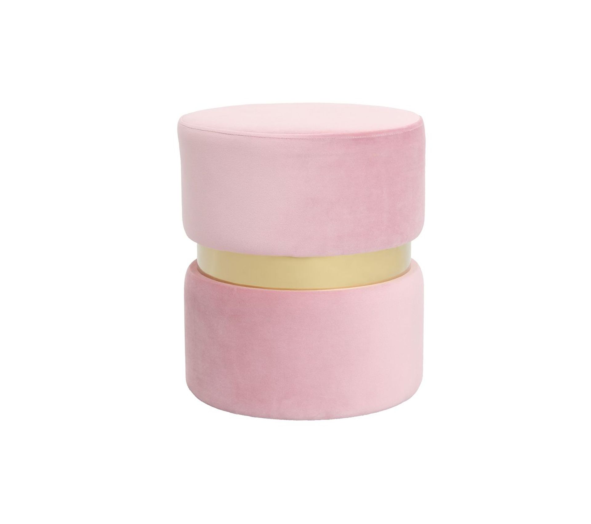 Pouf Rond En Velours Rose Et Métal Doré Joy Pouf Poire BUT
