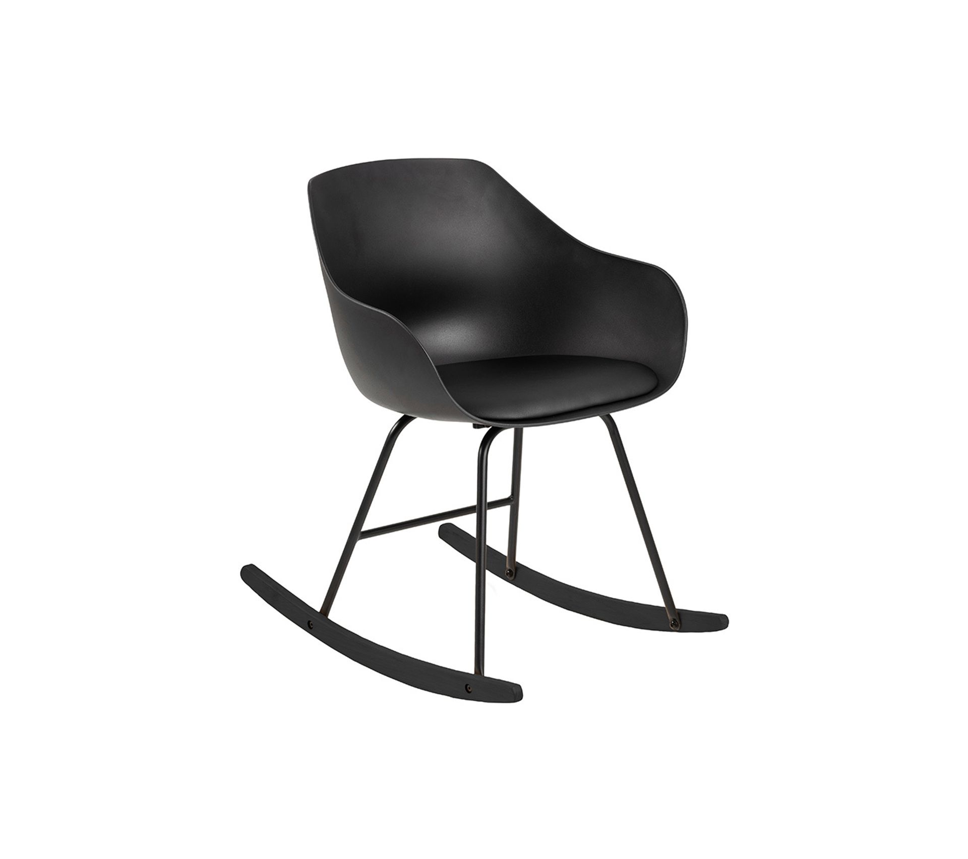 Rocking Chair Design Noir Kaala Fauteuil BUT