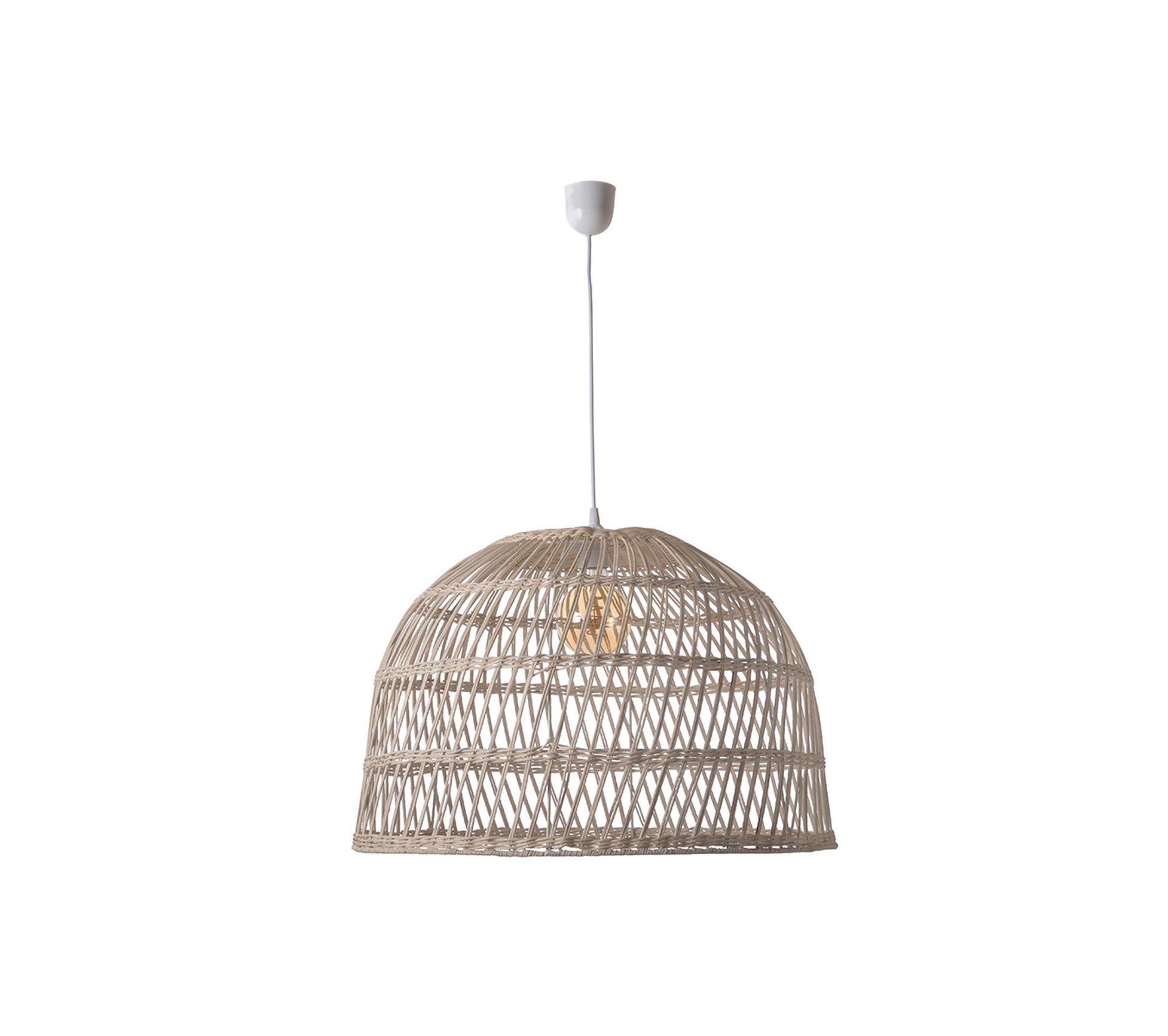 Suspension En Rotin Tresse D60 Cm Rocalisa Lustre Suspension But