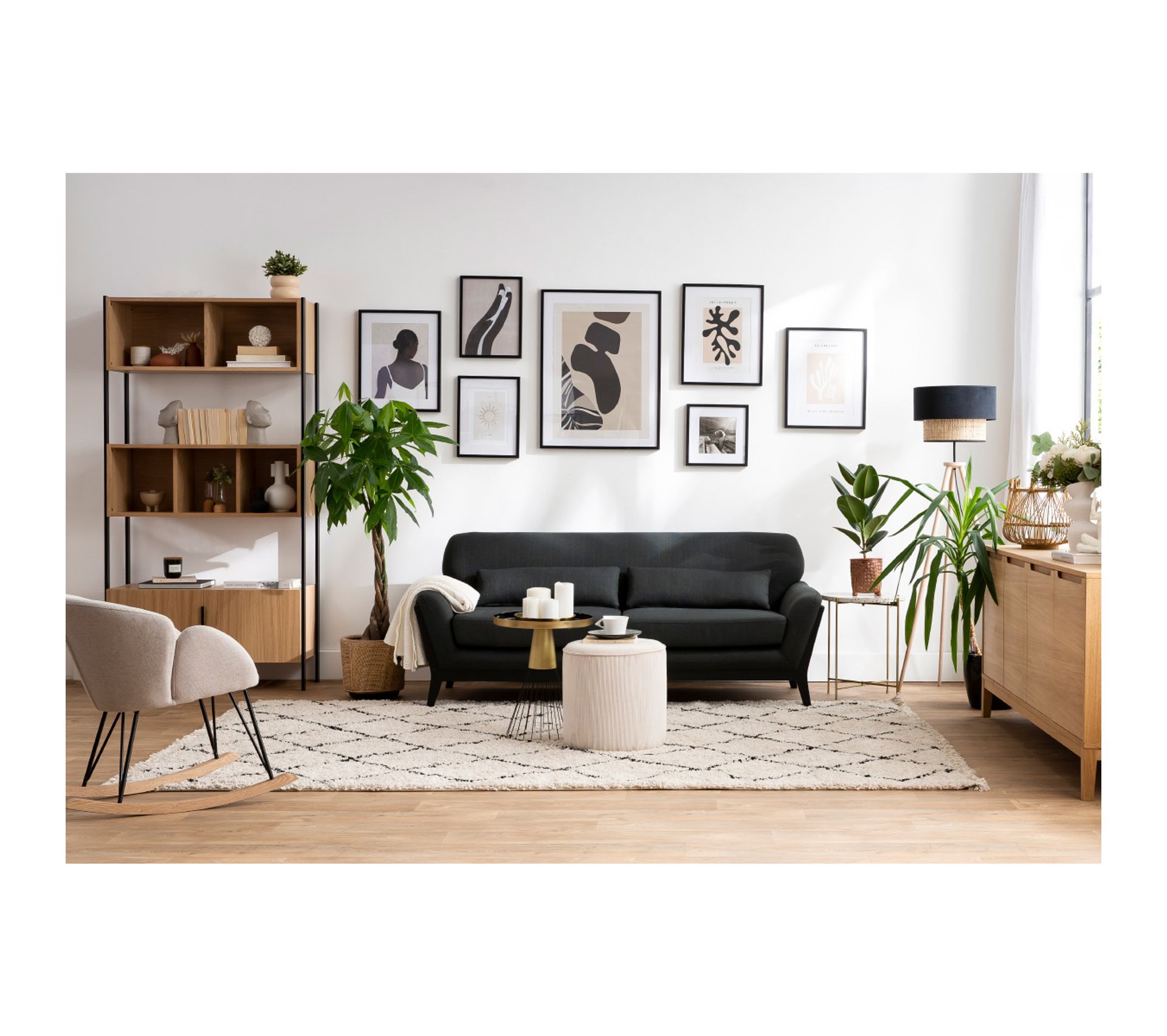 Rocking Chair Design Effet Velours Gris Rhapsody Fauteuil BUT