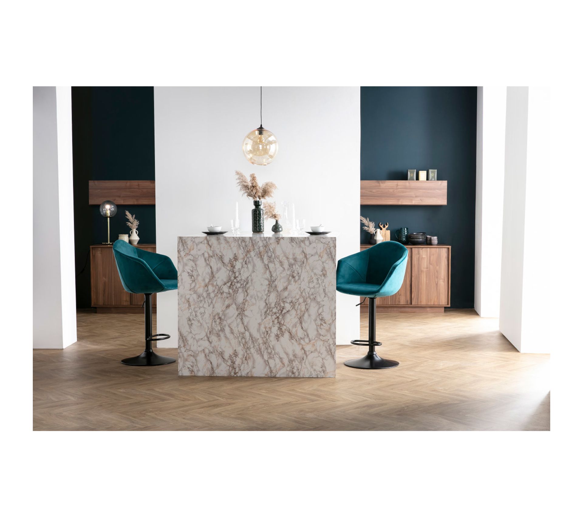 Lot De 3 Tabourets De Bar Pivotants à 360° En Velours Avec Dossier Ouvert Tissé Et Repose-pieds Doré, Chaises De Bar élégantes Pour Cuisine, îlot De