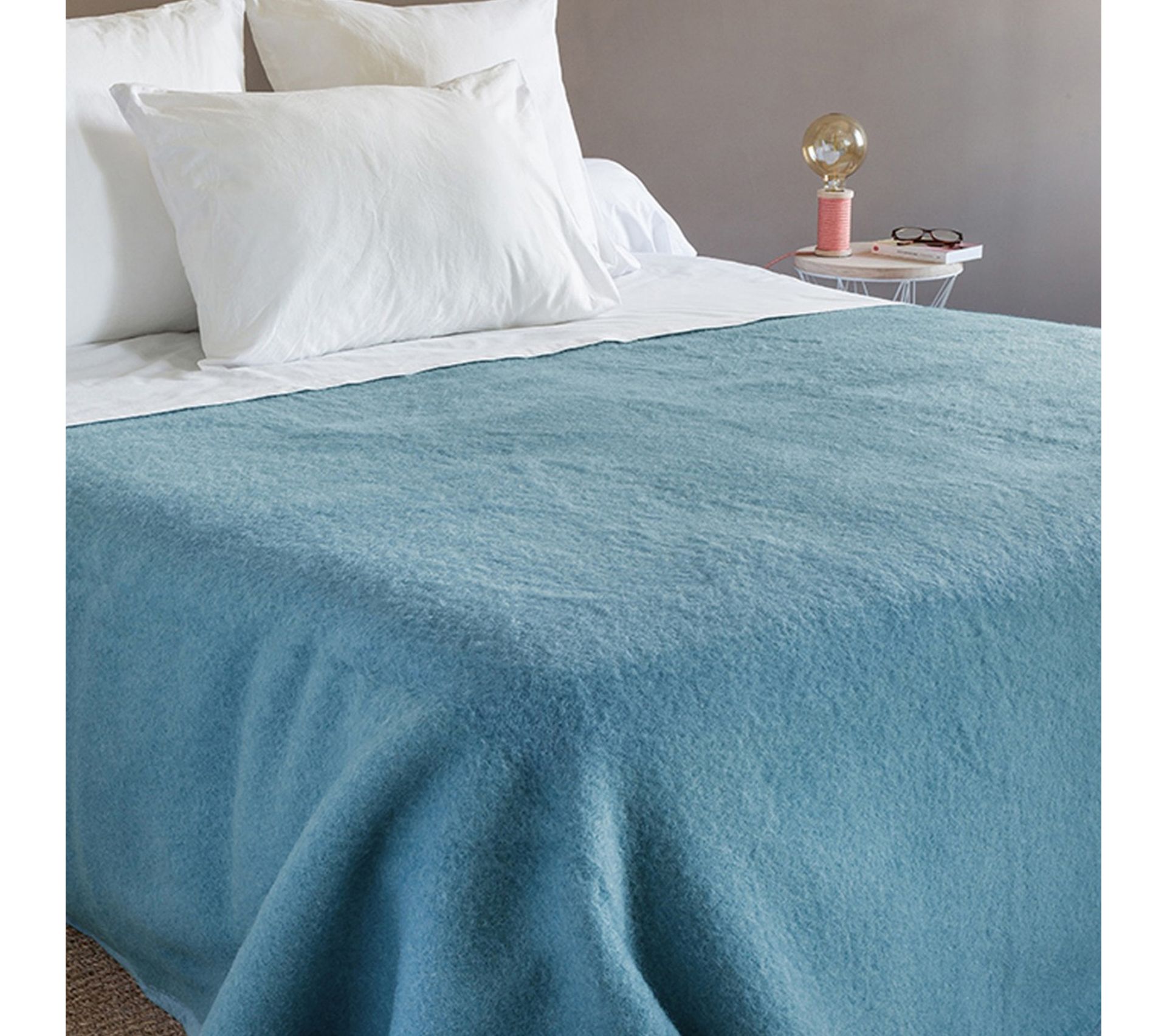 Couverture Pure Laine Vierge Woolmark 800 G/m2