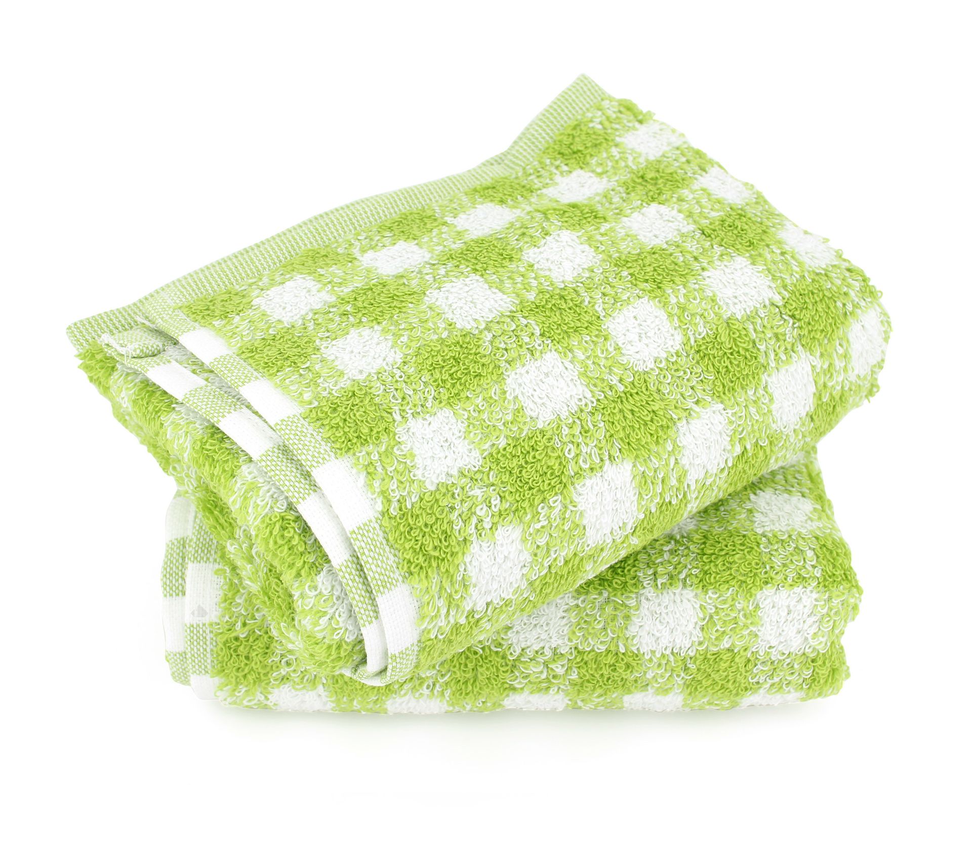 Torchons De Cuisine éponge - Lot De 2, 50x50 Cm - 100% Coton 440 G/m² - Motif Flocons ICE Vert - Fabriqué Au Portugal, OEKO-TEX