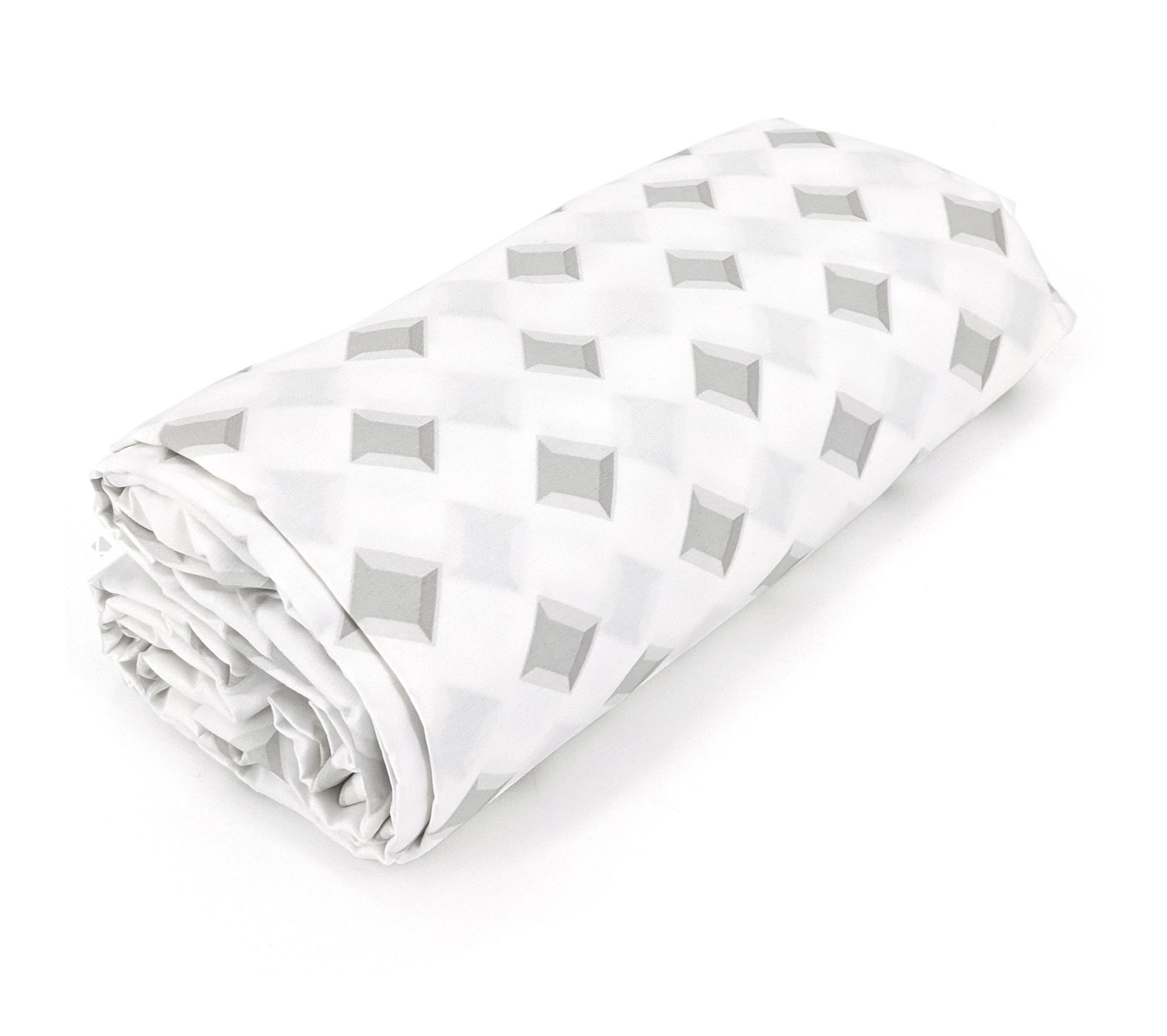 Drap Housse Imprime 180x200 Cm Satin De Coton Facette Gris Drap Housse But